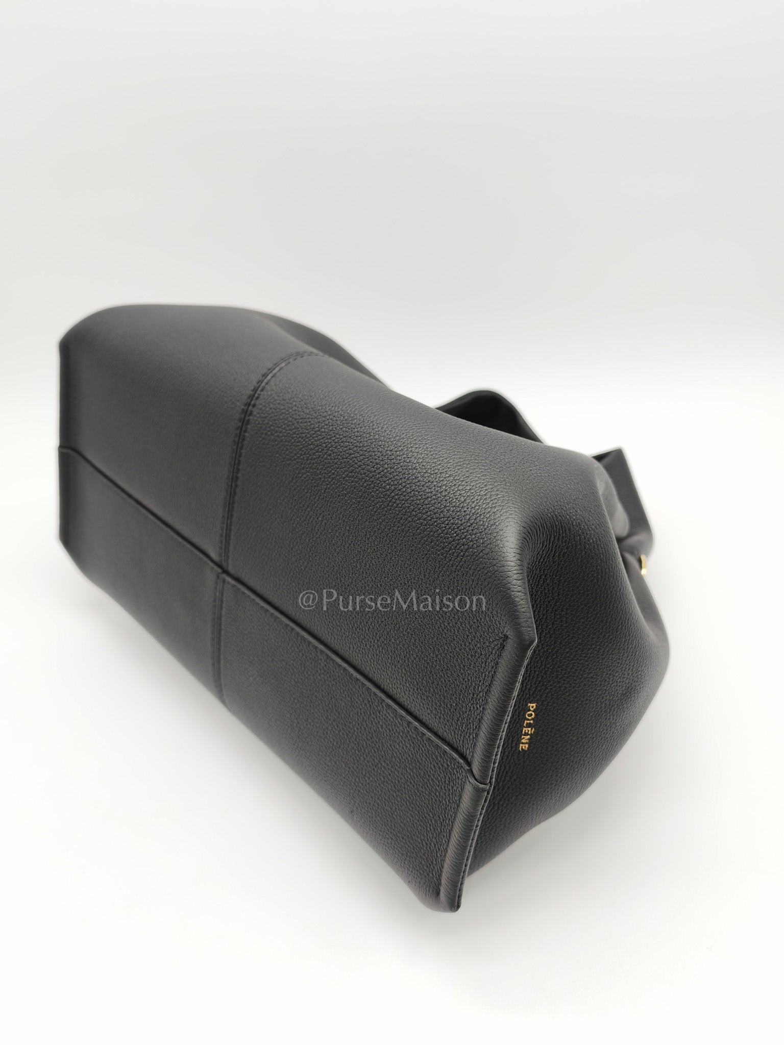 Neuf in Black Graine Leather Shoulder Bag