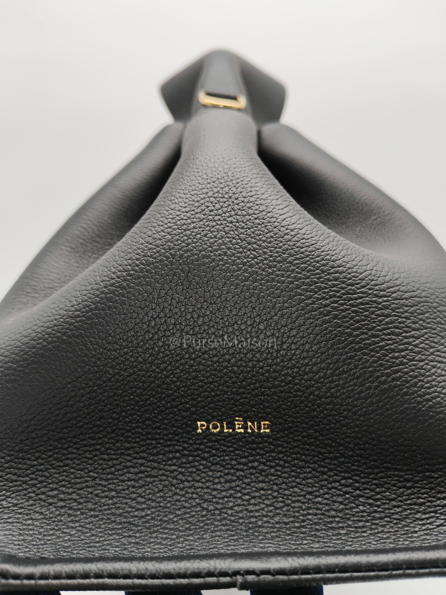 Neuf in Black Graine Leather Shoulder Bag