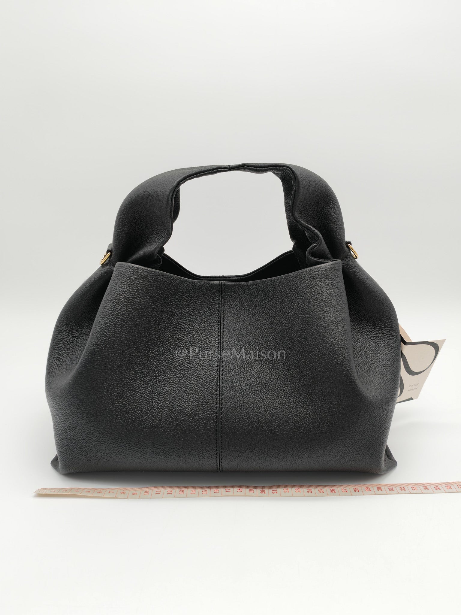 Neuf in Black Graine Leather Shoulder Bag