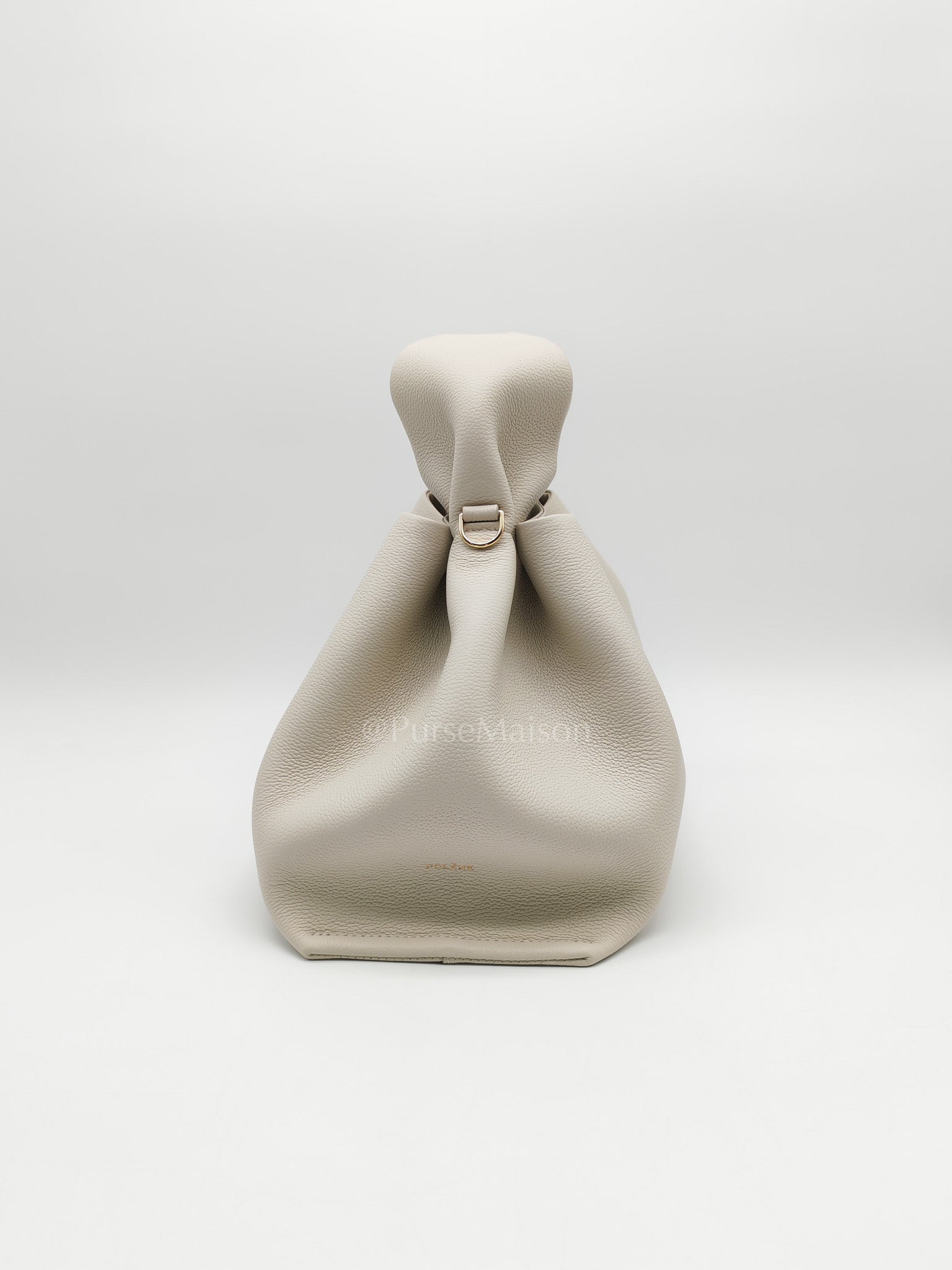 Neuf in Chalk Graine Leather Shoulder Bag