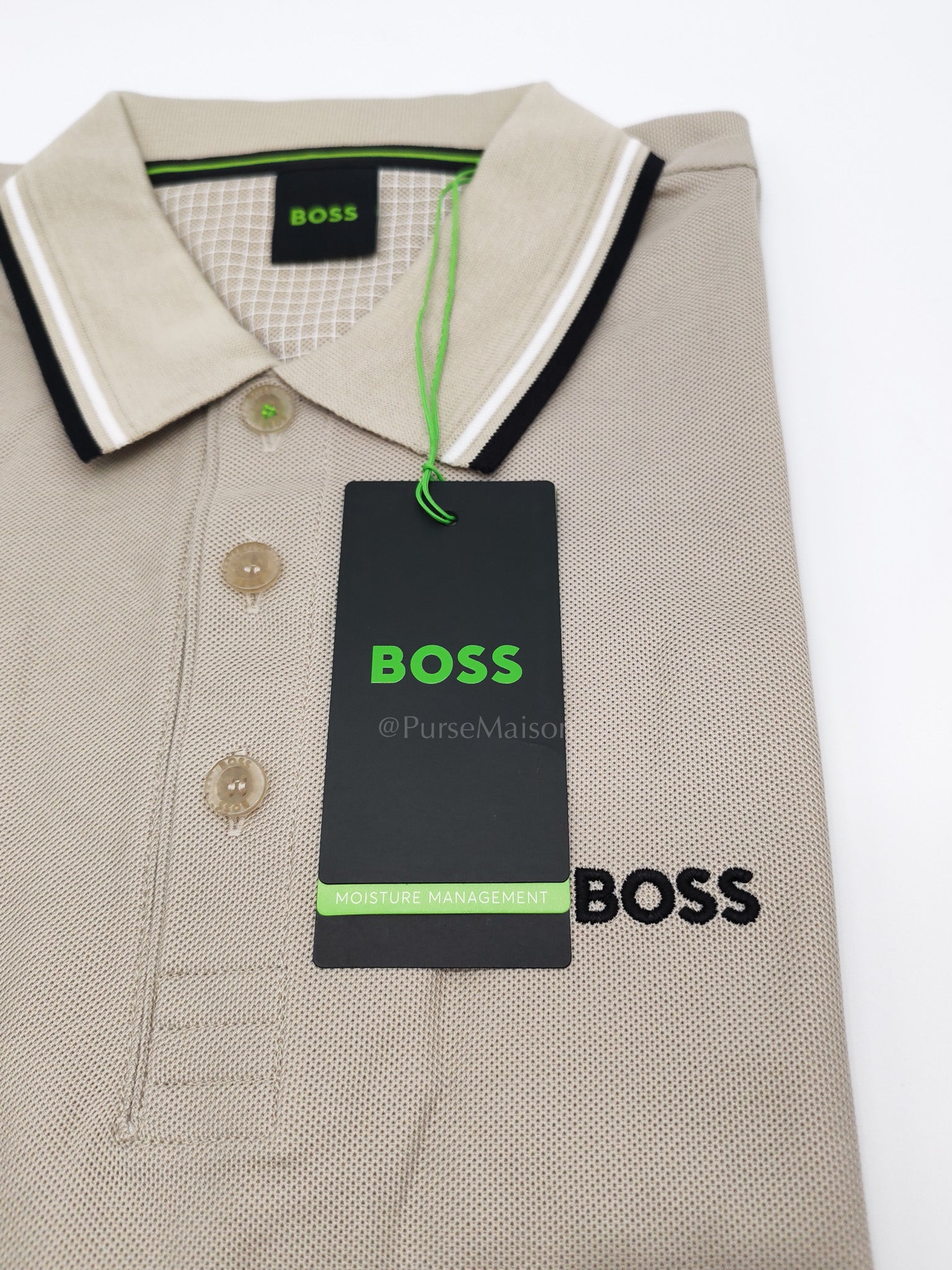 Jersey Polo Shirt in Light Beige for Men Size L
