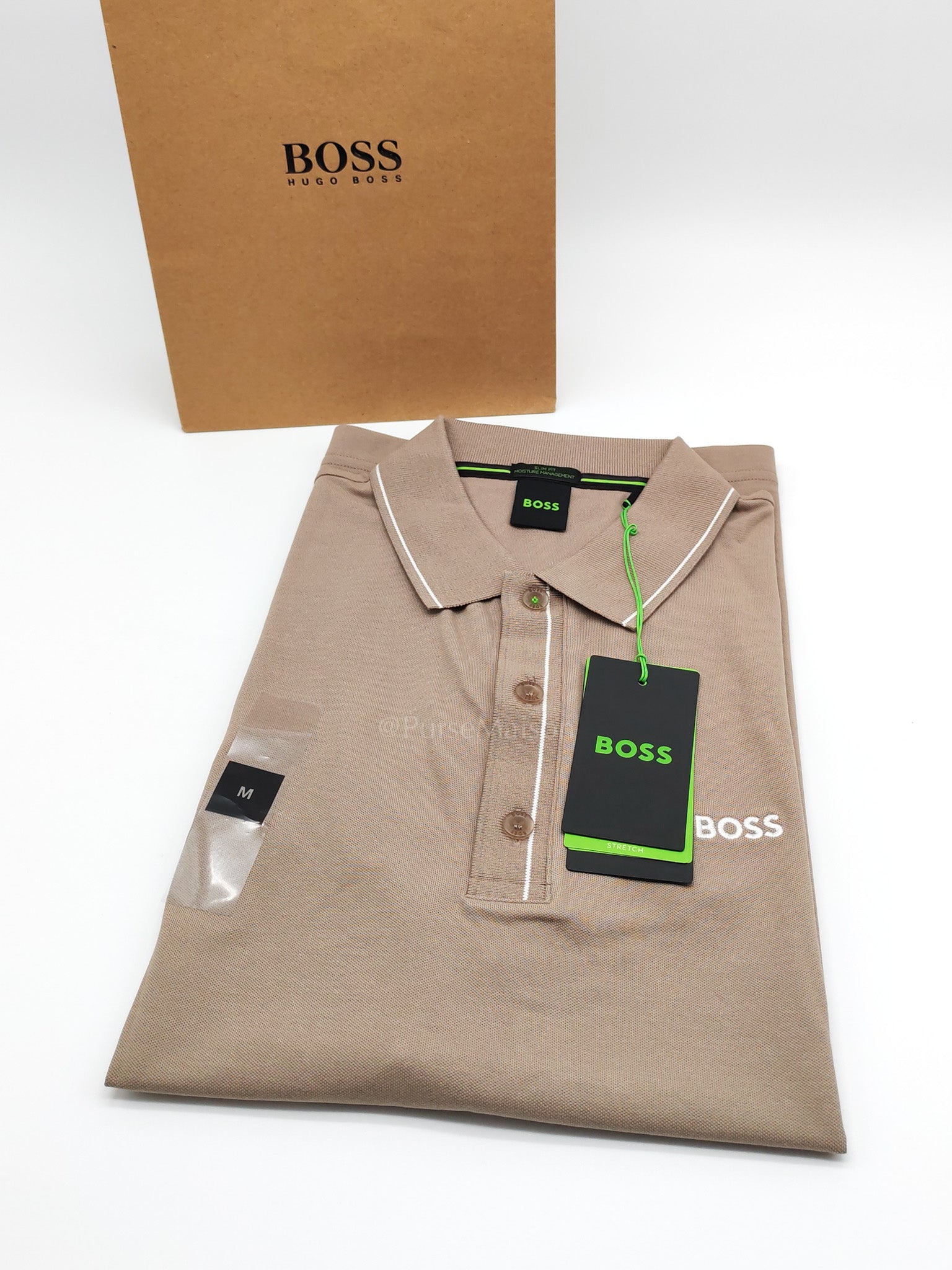 Jersey Polo Shirt in Khaki for Men Size M