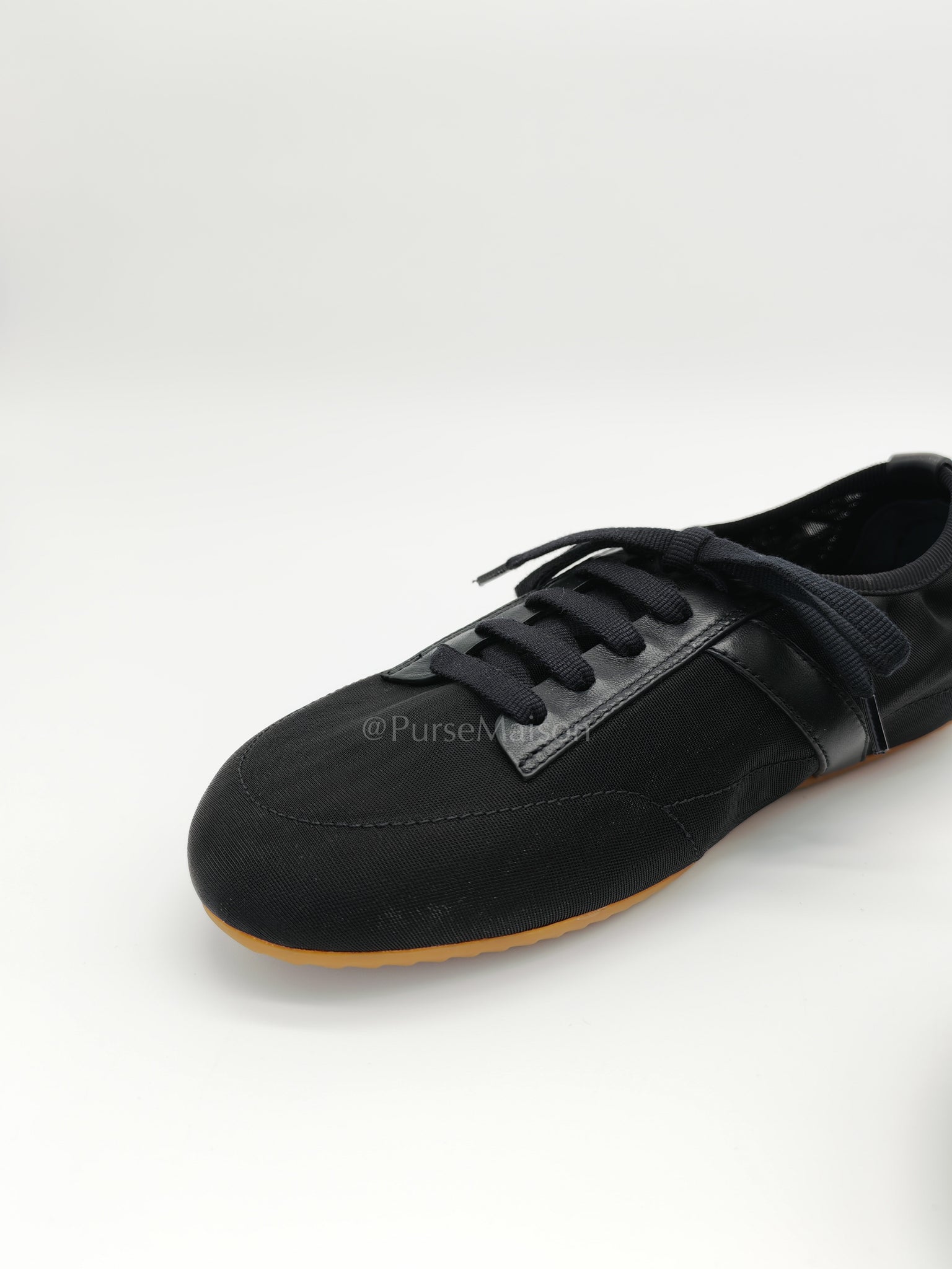 Polyamide Low Top Canvas Sneakers Black 37EU (23cm) | Purse Maison Luxury Bags Shop