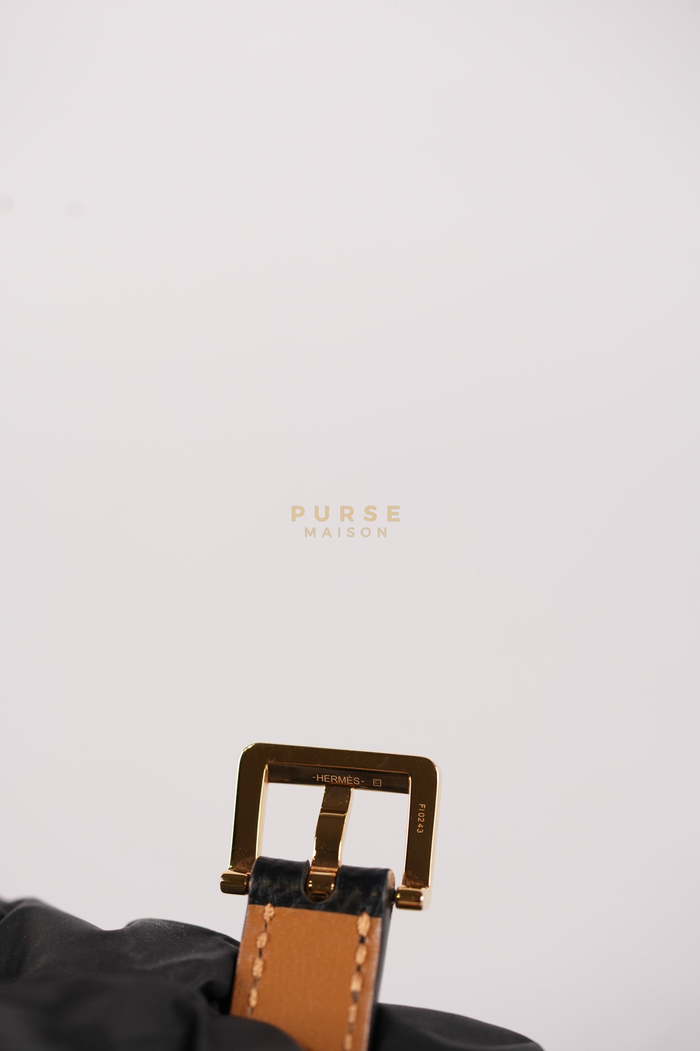 Pop H 15 Belt in Nior/Gold Epsom Leather Size 80 Stamp B(2023) | Purse Maison Luxury Bags Shop