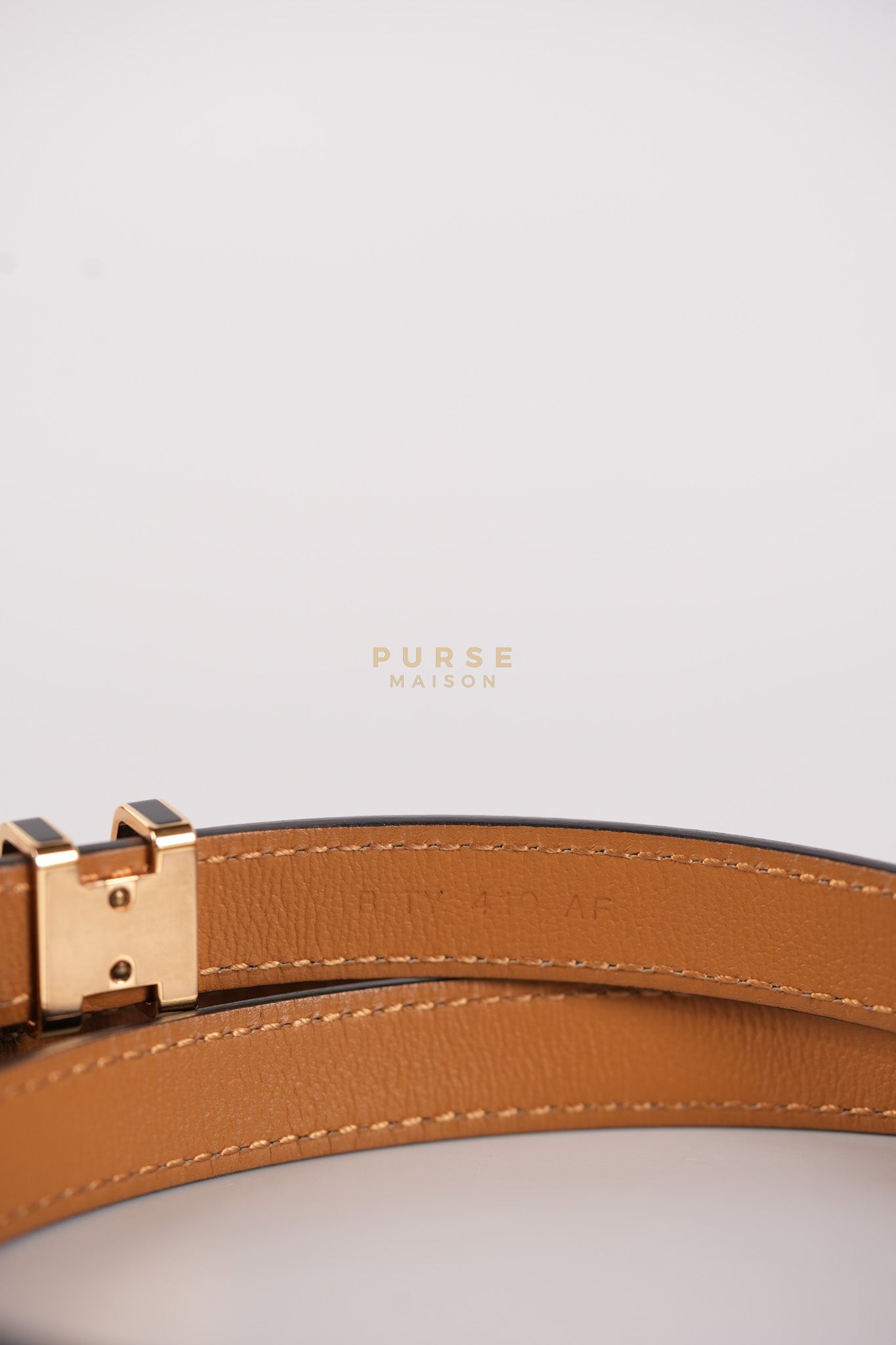 Pop H 15 Belt in Nior/Gold Epsom Leather Size 80 Stamp B(2023) | Purse Maison Luxury Bags Shop