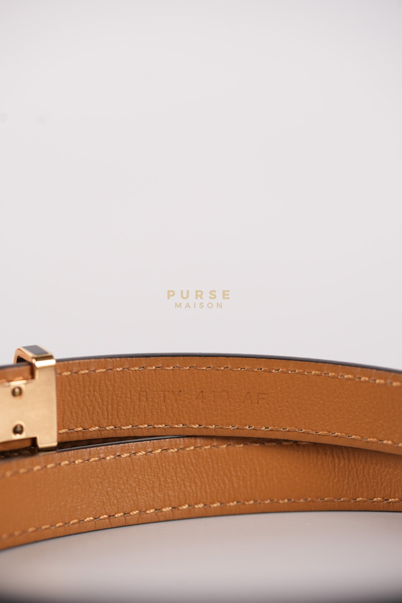 Pop H 15 Belt in Nior/Gold Epsom Leather Size 80 Stamp B(2023) | Purse Maison Luxury Bags Shop