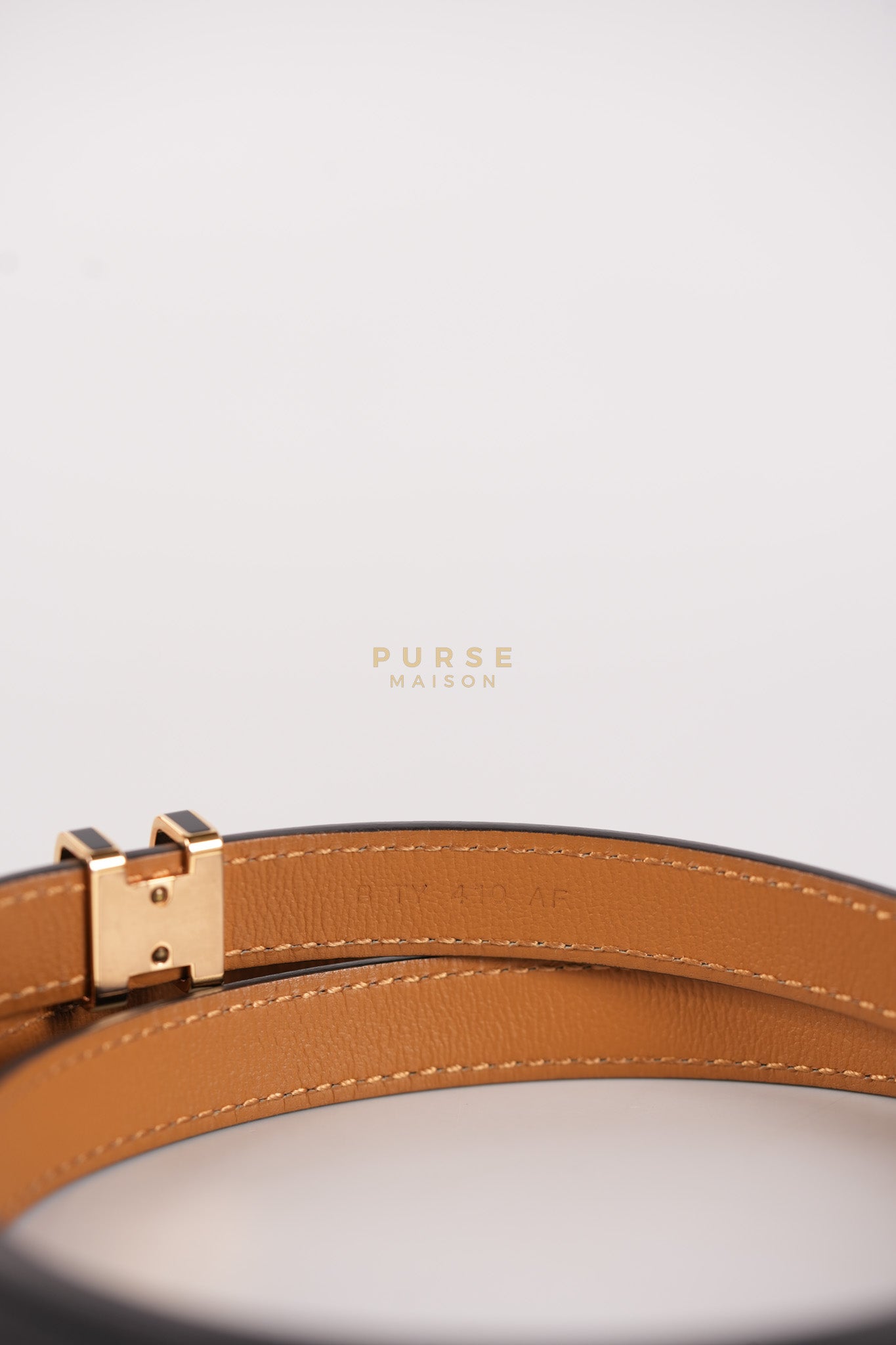 Pop H 15 Belt in Nior/Gold Epsom Leather Size 80 Stamp B(2023) | Purse Maison Luxury Bags Shop