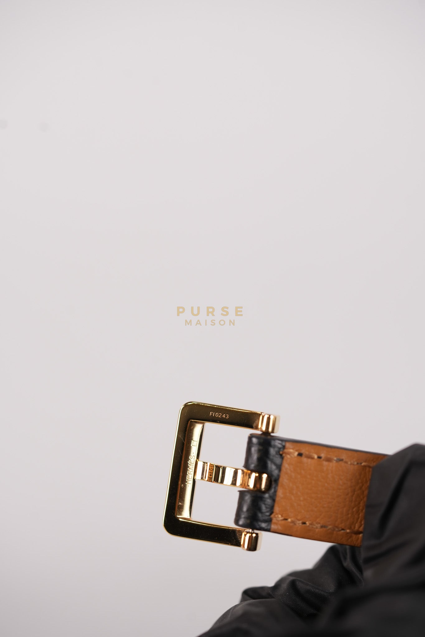 Pop H 15 Belt in Nior/Gold Epsom Leather Size 80 Stamp B(2023) | Purse Maison Luxury Bags Shop