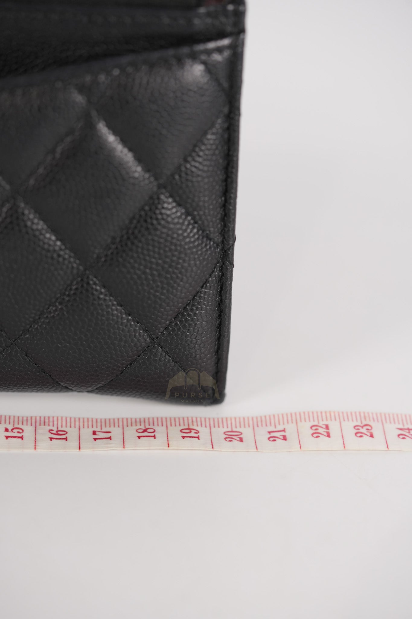 Zip Pouch Wallet in Black Caviar Leather Gold Hardware (Series 28)