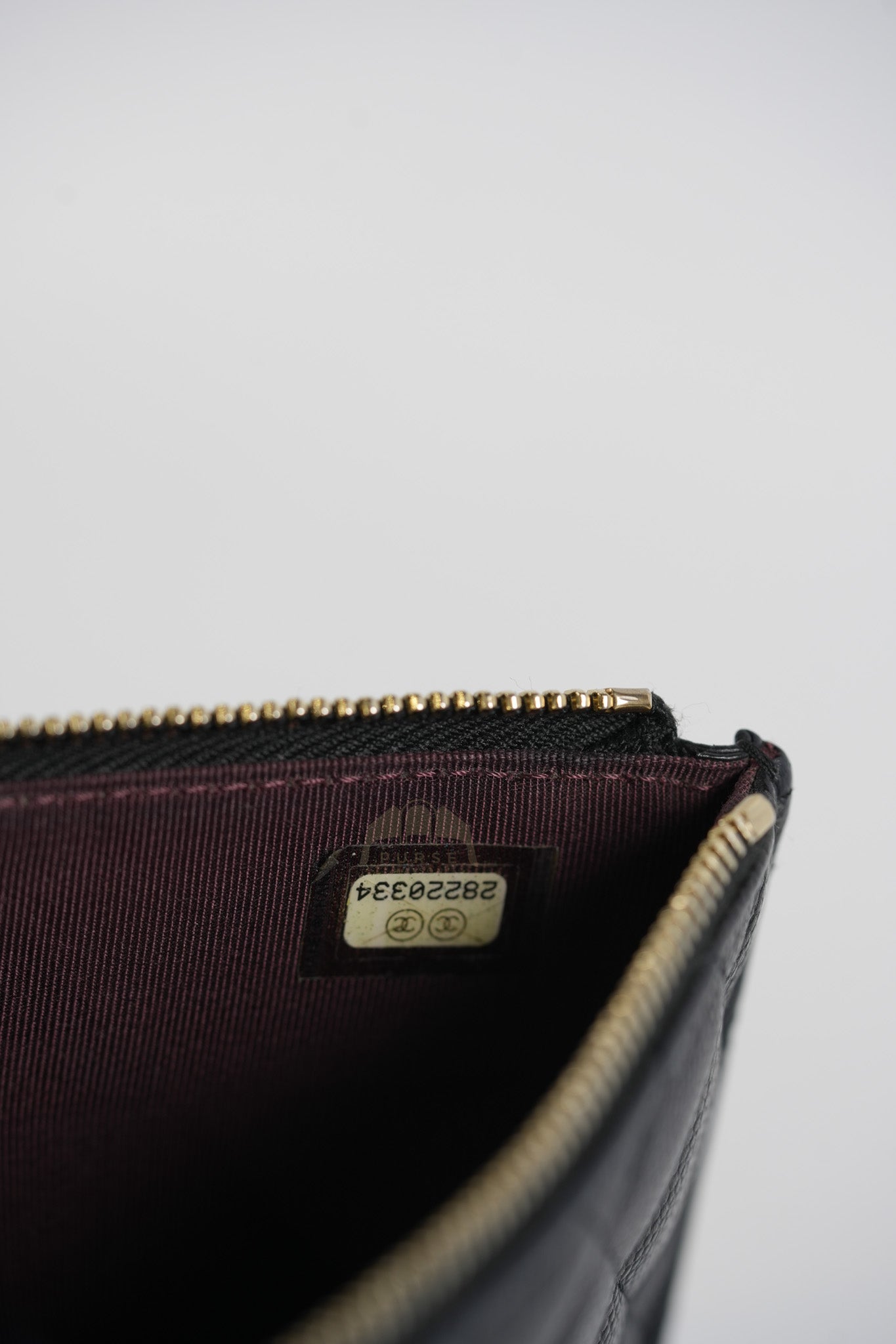 Zip Pouch Wallet in Black Caviar Leather Gold Hardware (Series 28)
