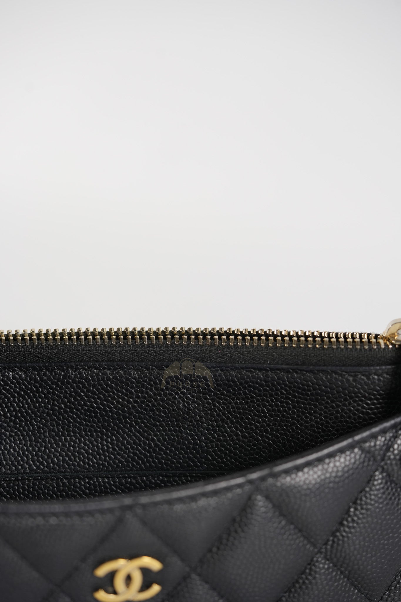 Zip Pouch Wallet in Black Caviar Leather Gold Hardware (Series 28)