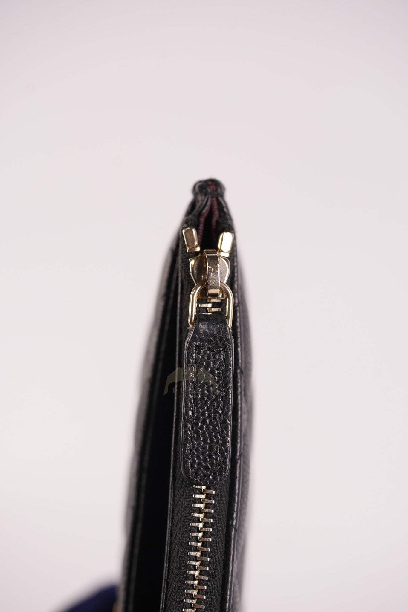 Zip Pouch Wallet in Black Caviar Leather Gold Hardware (Series 28)