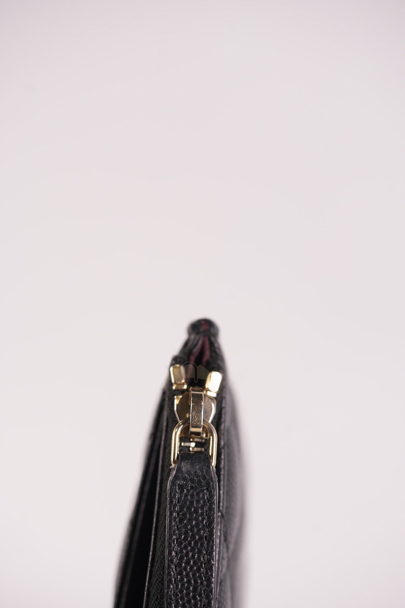 Zip Pouch Wallet in Black Caviar Leather Gold Hardware (Series 28)