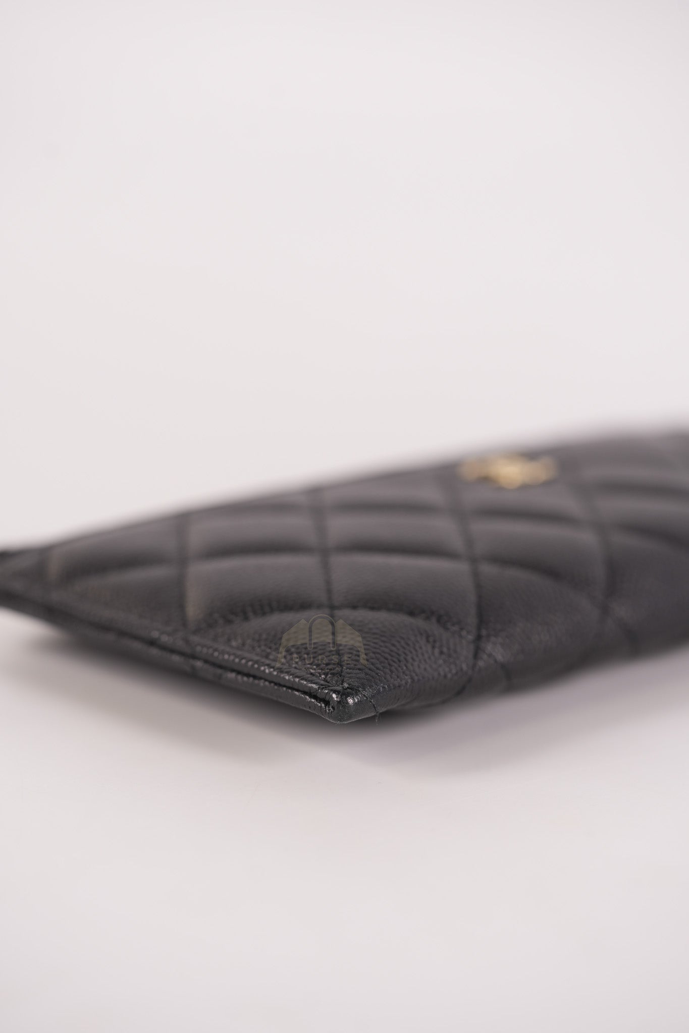 Zip Pouch Wallet in Black Caviar Leather Gold Hardware (Series 28)