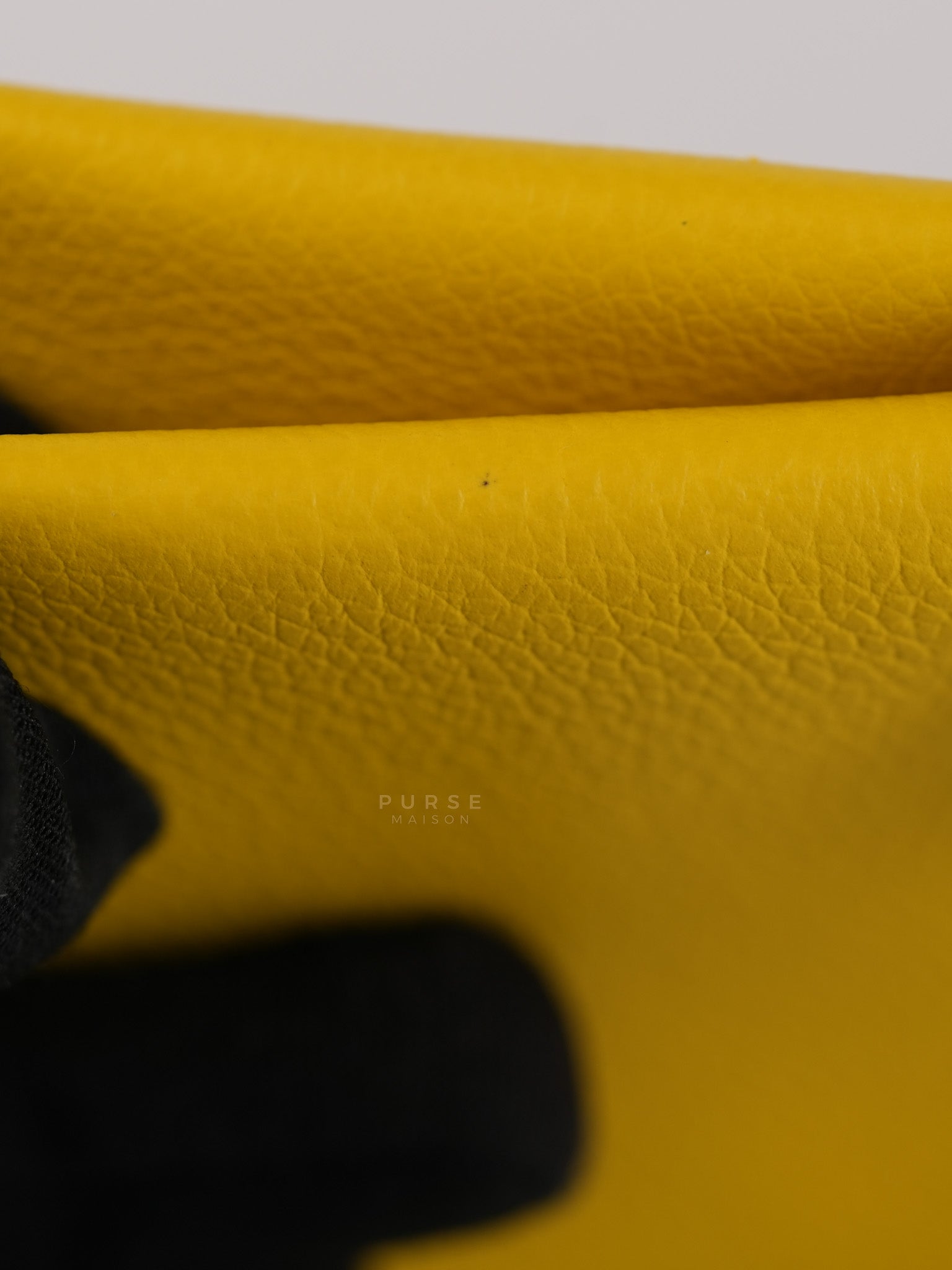 Porte Cartes (Passport Holder) Jaune Evercolor Leather and Palladium Hardware Stamp B (2023) | Purse Maison Luxury Bags Shop