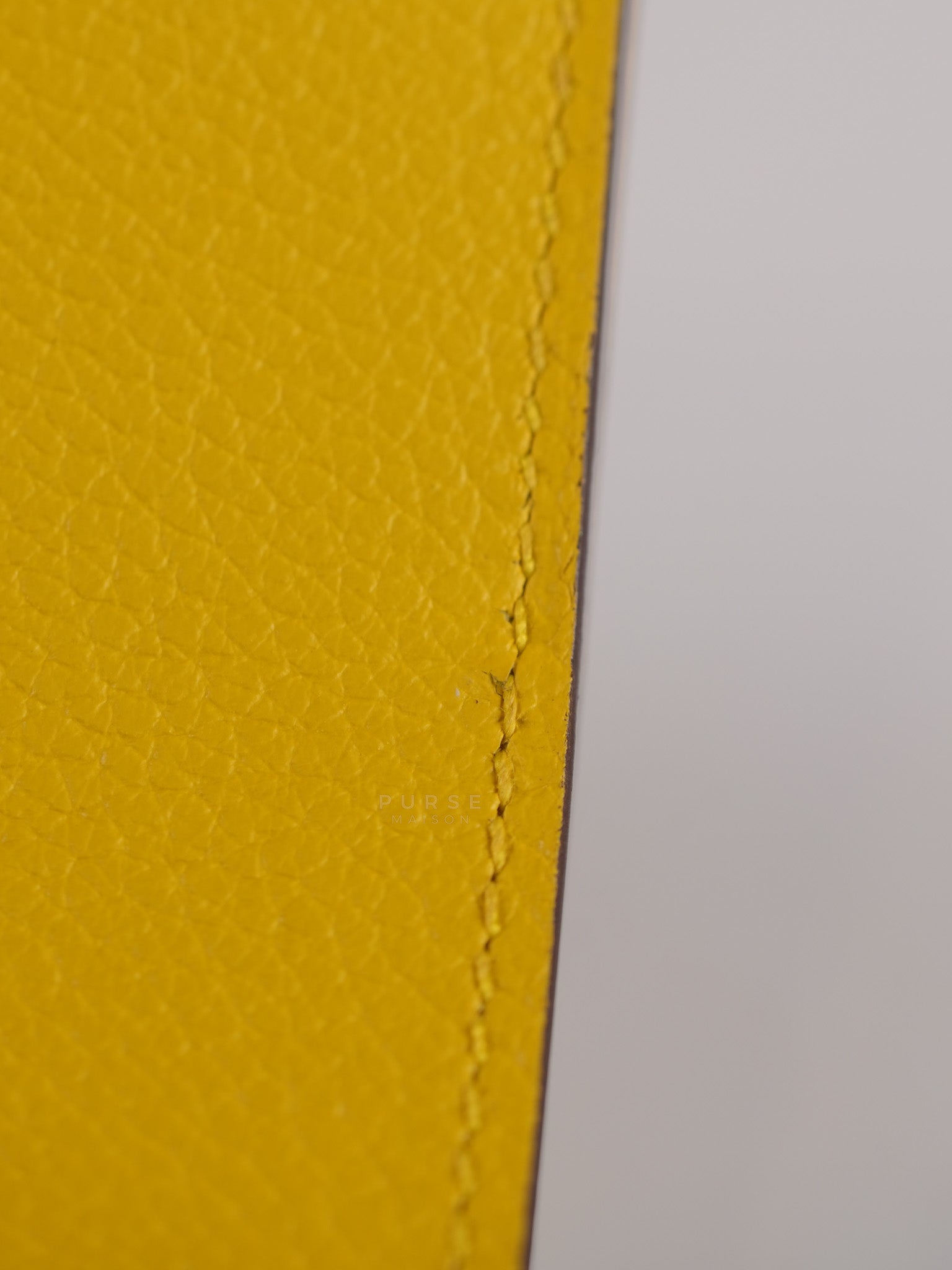 Porte Cartes (Passport Holder) Jaune Evercolor Leather and Palladium Hardware Stamp B (2023) | Purse Maison Luxury Bags Shop