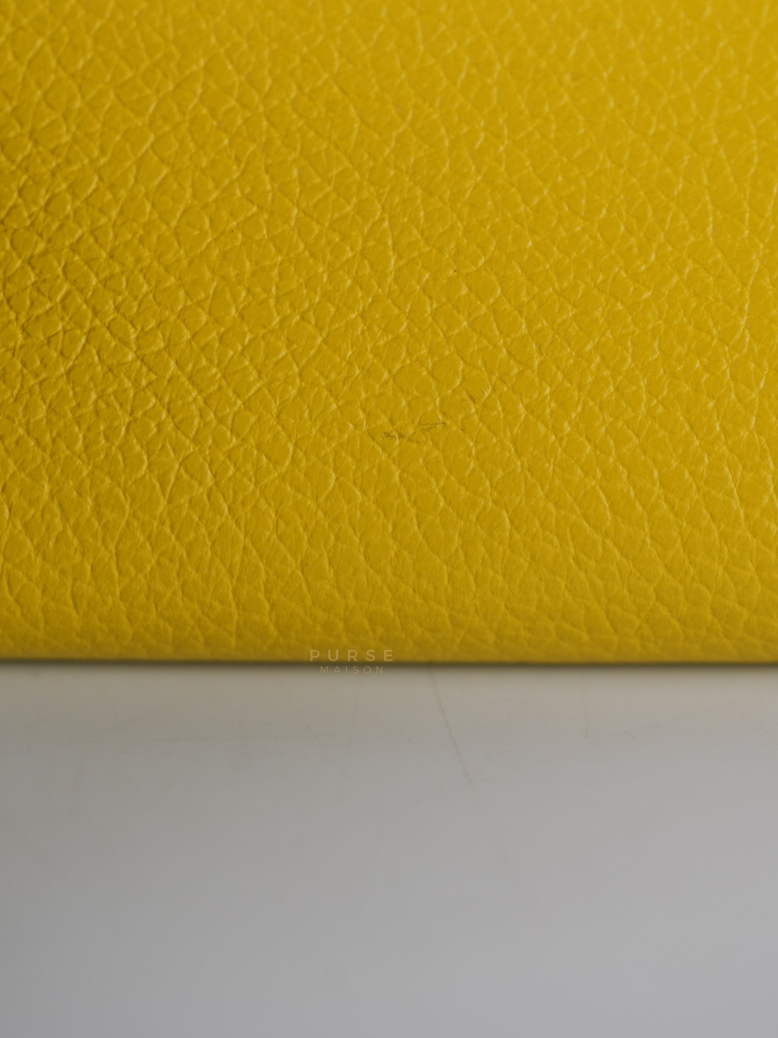 Porte Cartes (Passport Holder) Jaune Evercolor Leather and Palladium Hardware Stamp B (2023) | Purse Maison Luxury Bags Shop