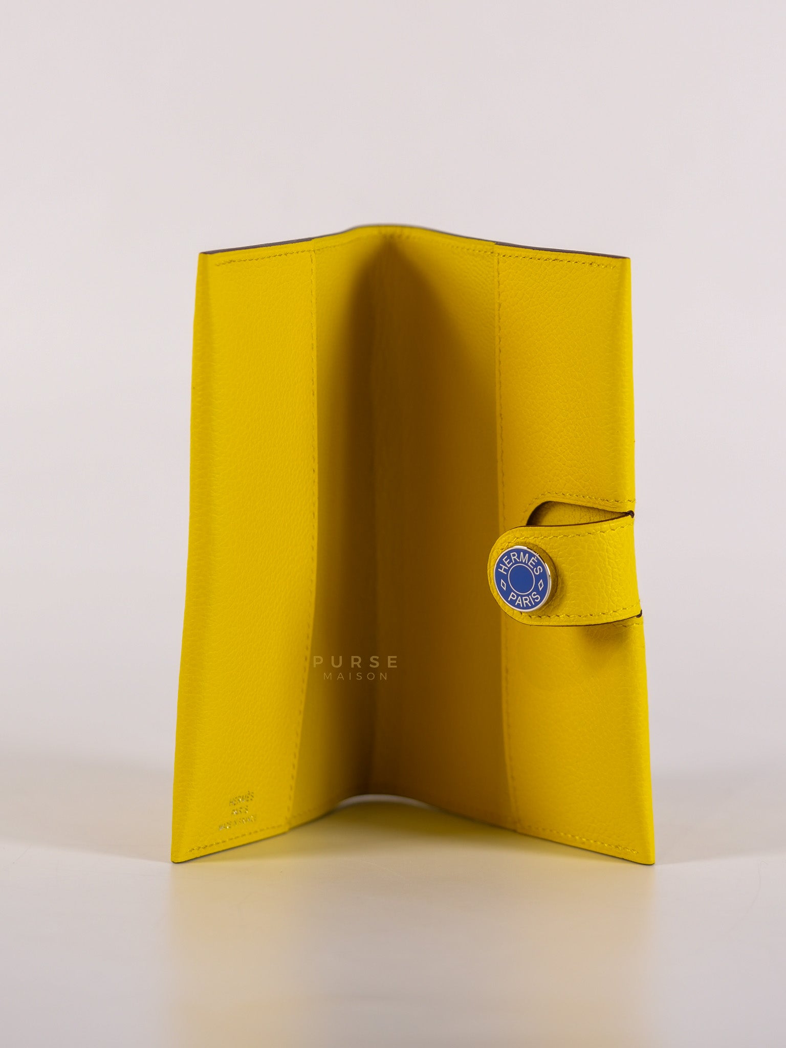 Porte Cartes (Passport Holder) Jaune Evercolor Leather and Palladium Hardware Stamp B (2023) | Purse Maison Luxury Bags Shop