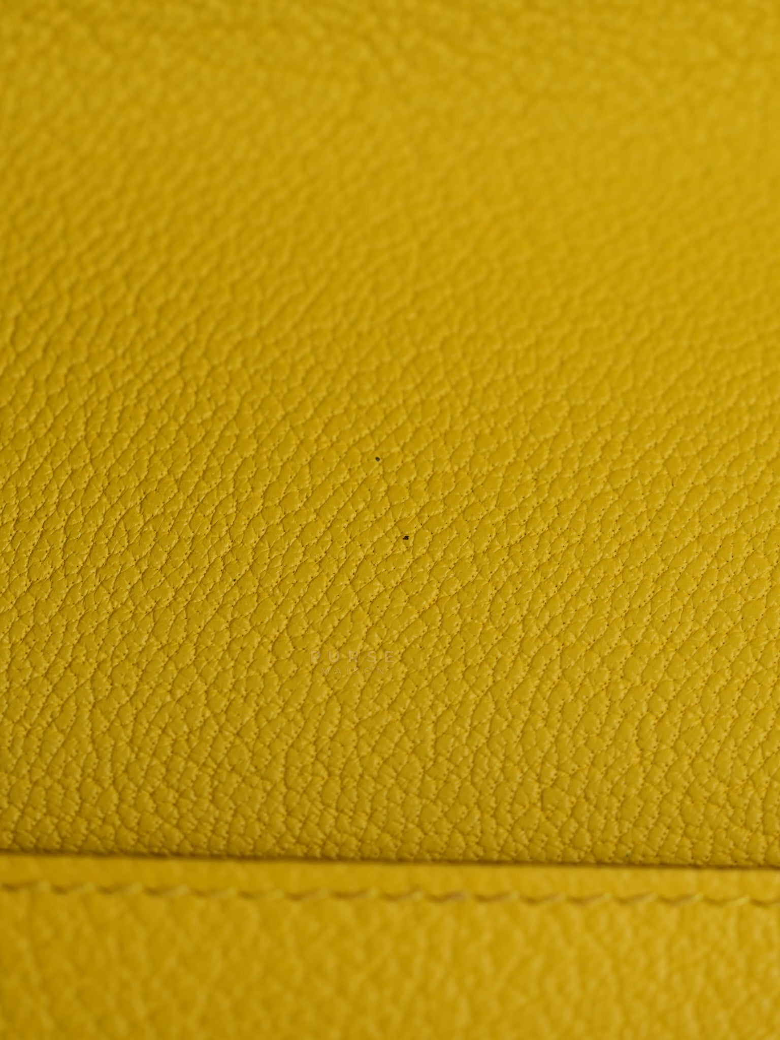 Porte Cartes (Passport Holder) Jaune Evercolor Leather and Palladium Hardware Stamp B (2023) | Purse Maison Luxury Bags Shop