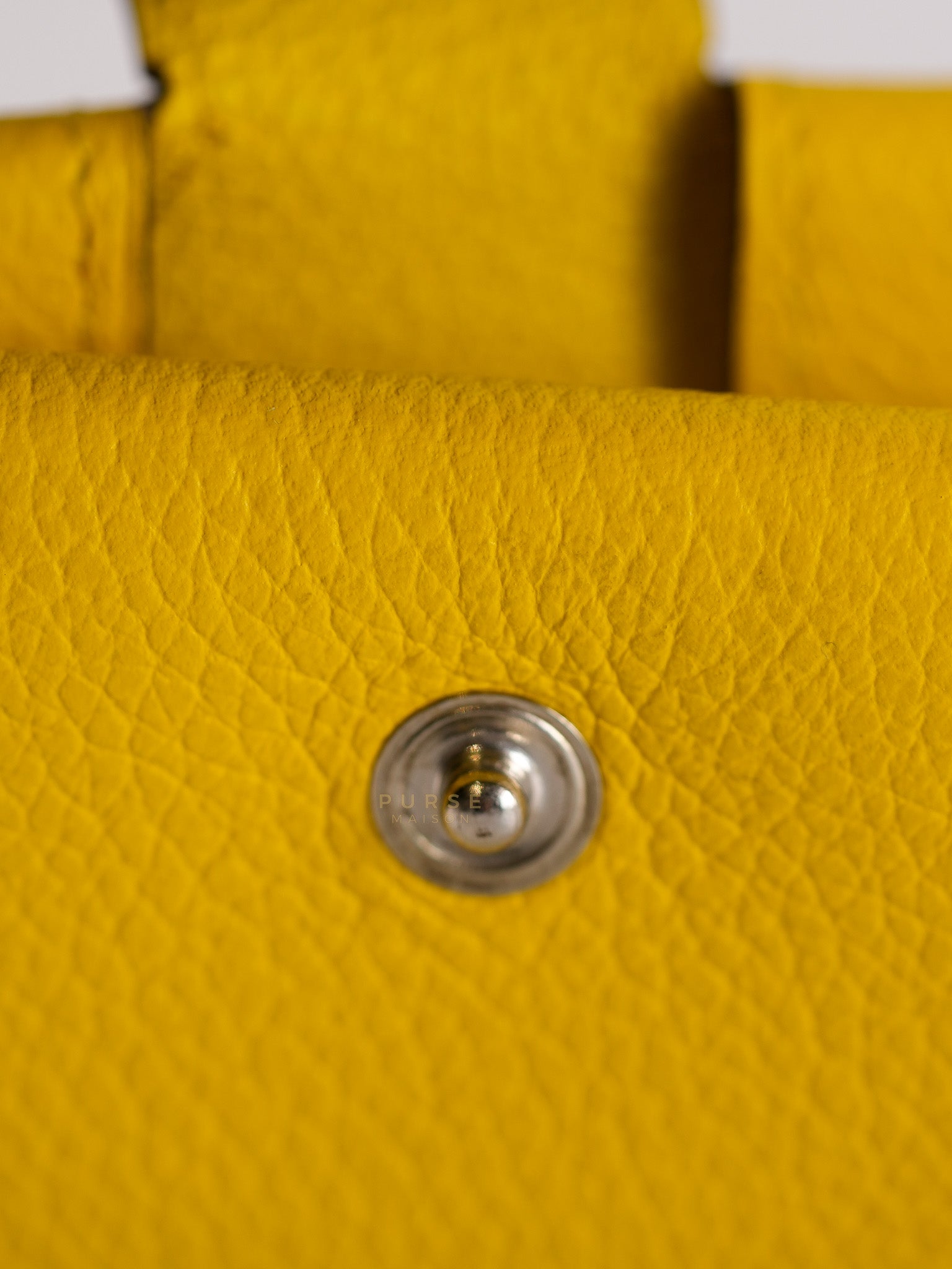 Porte Cartes (Passport Holder) Jaune Evercolor Leather and Palladium Hardware Stamp B (2023) | Purse Maison Luxury Bags Shop