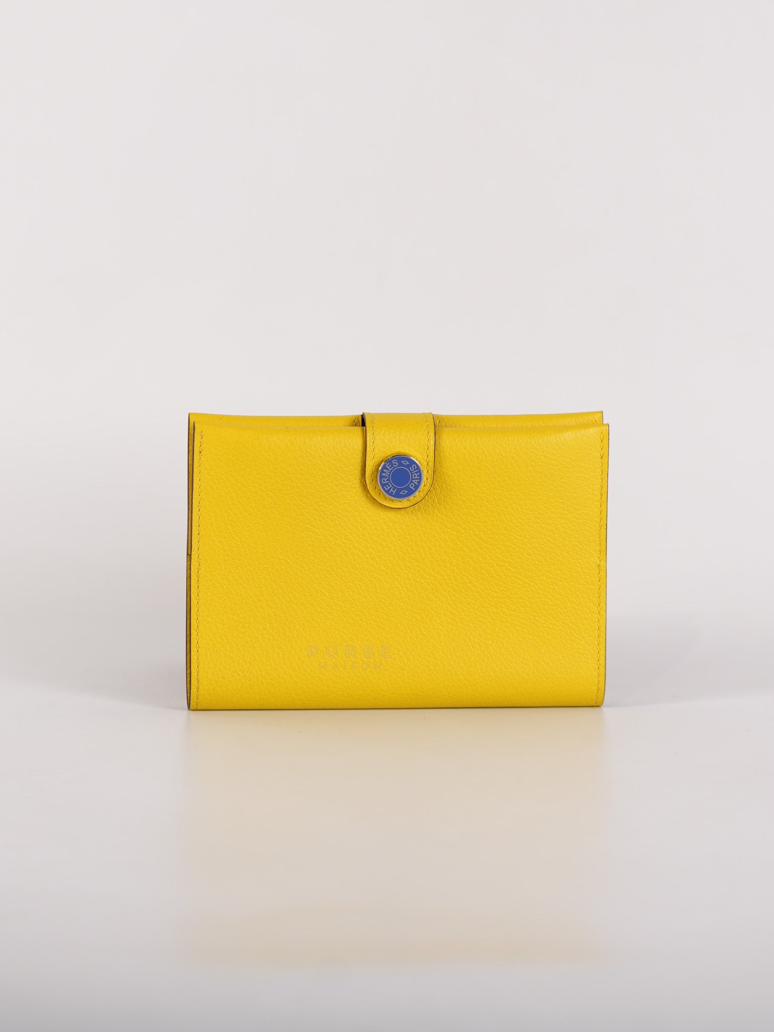 Porte Cartes (Passport Holder) Jaune Evercolor Leather and Palladium Hardware Stamp B (2023) | Purse Maison Luxury Bags Shop
