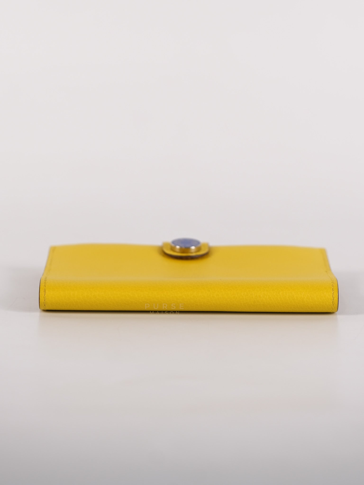 Porte Cartes (Passport Holder) Jaune Evercolor Leather and Palladium Hardware Stamp B (2023) | Purse Maison Luxury Bags Shop