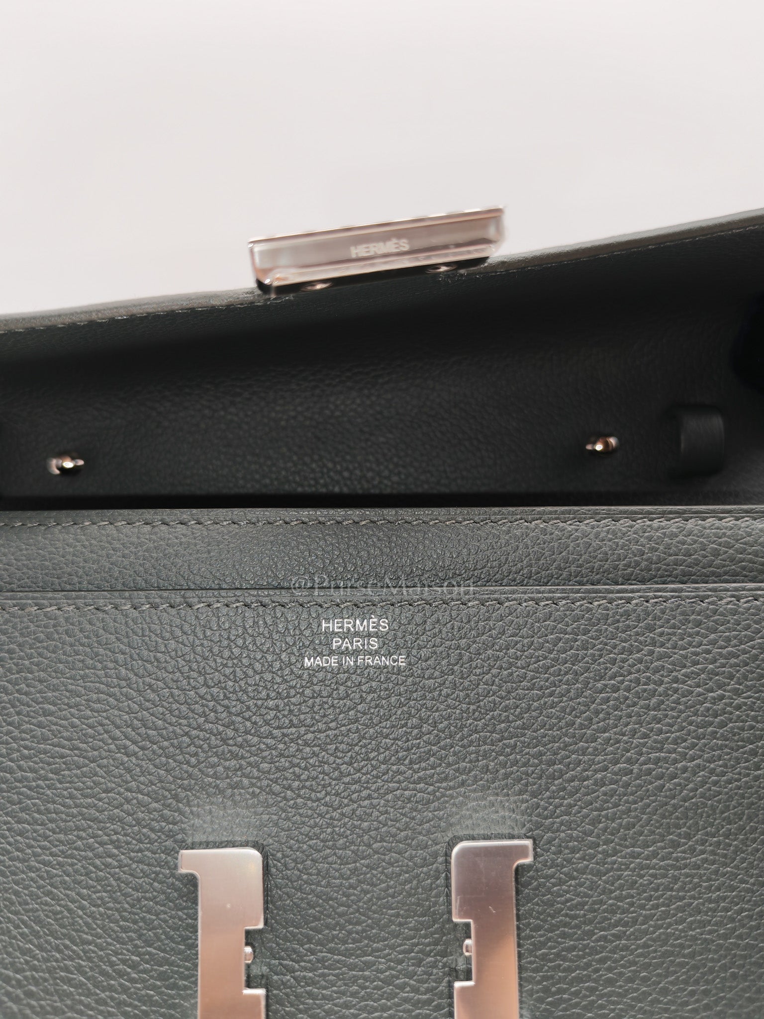 Constance To Go in Vert Mangrove Evercolor Leather Palladium Hadware Stamp K(2025)