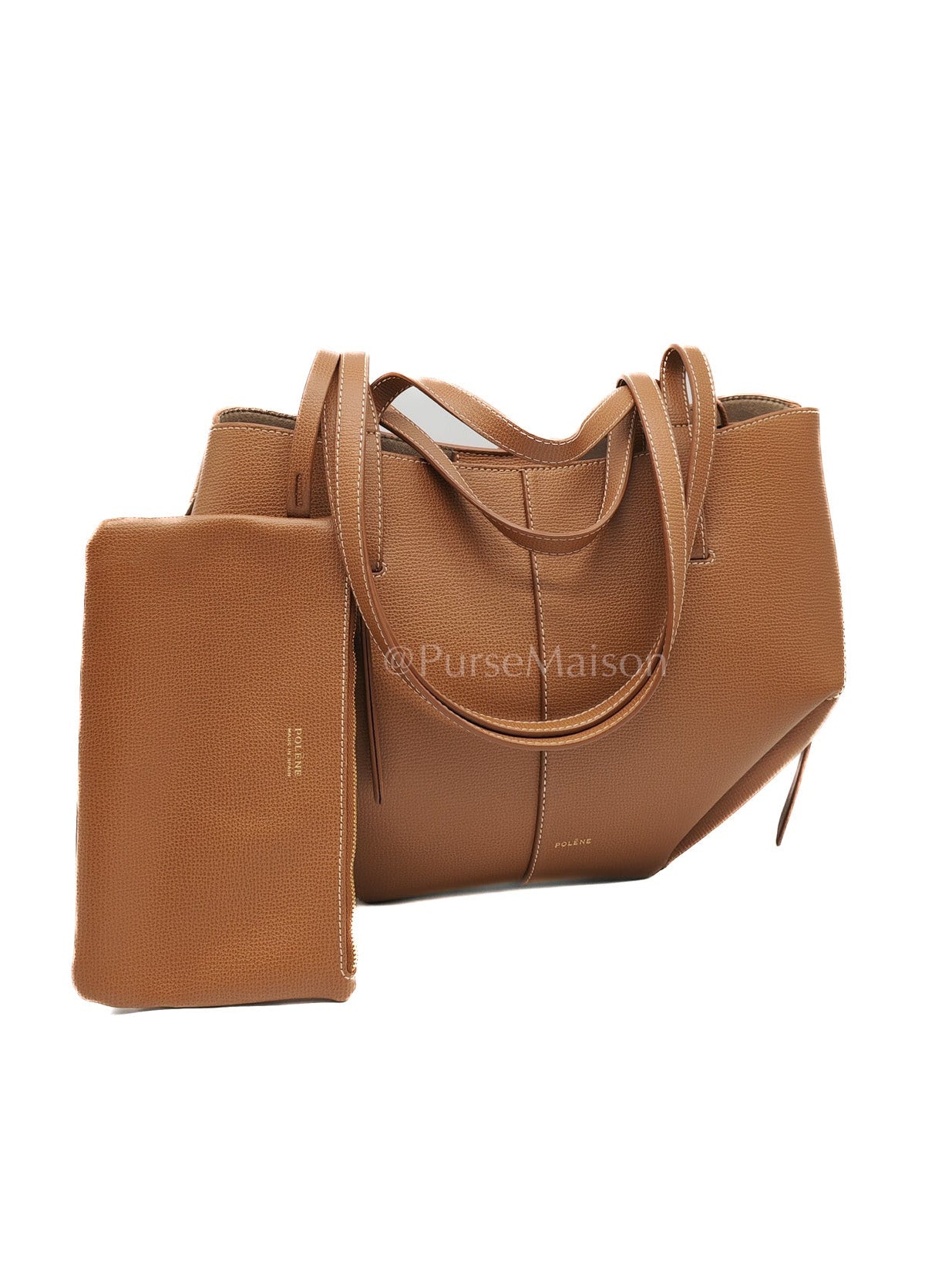 Cyme Mini in Camel Graine Leather Tote Bag
