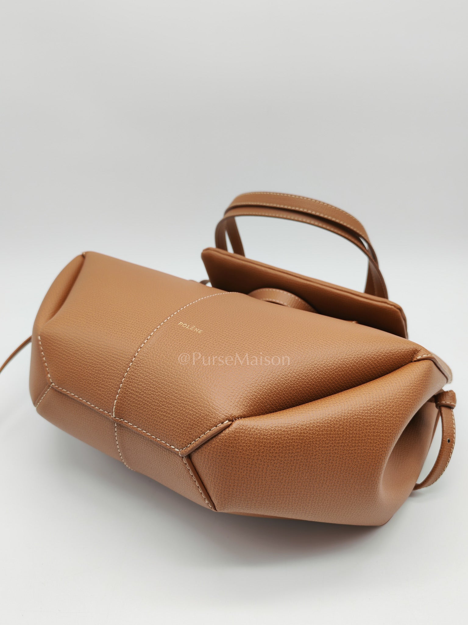 Cyme Mini in Camel Graine Leather Tote Bag
