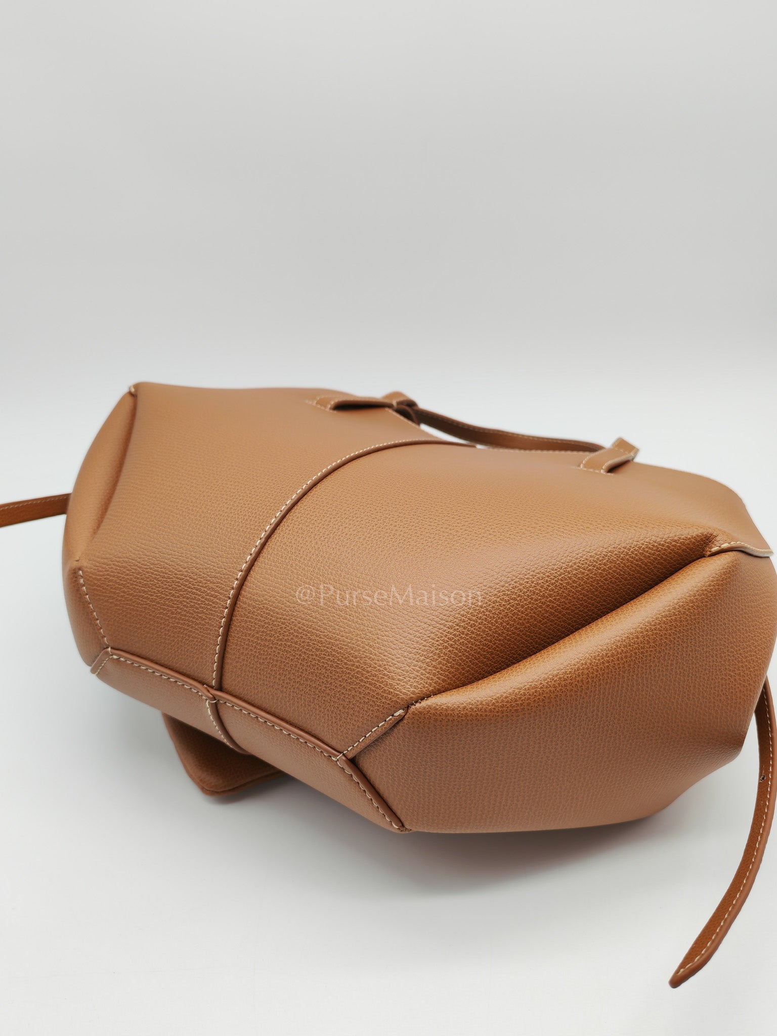 Cyme Mini in Camel Graine Leather Tote Bag