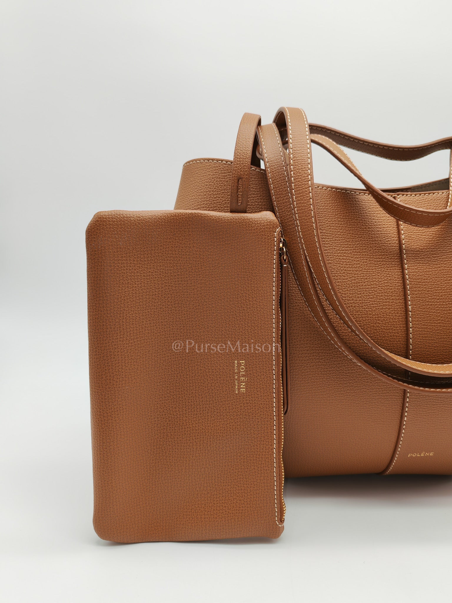 Cyme Mini in Camel Graine Leather Tote Bag