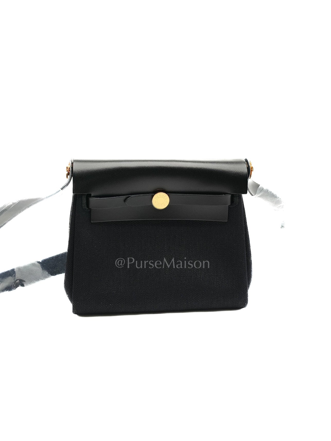 Mini Herbag Zip 20 Black Toile Miliotaire/Vache Hunter Canvas Crossbody Bag Stamp K (2025)