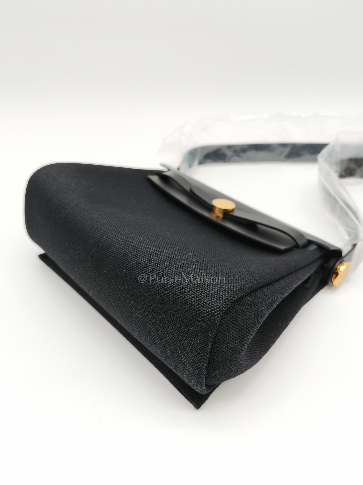 Mini Herbag Zip 20 Black Toile Miliotaire/Vache Hunter Canvas Crossbody Bag Stamp K (2025)