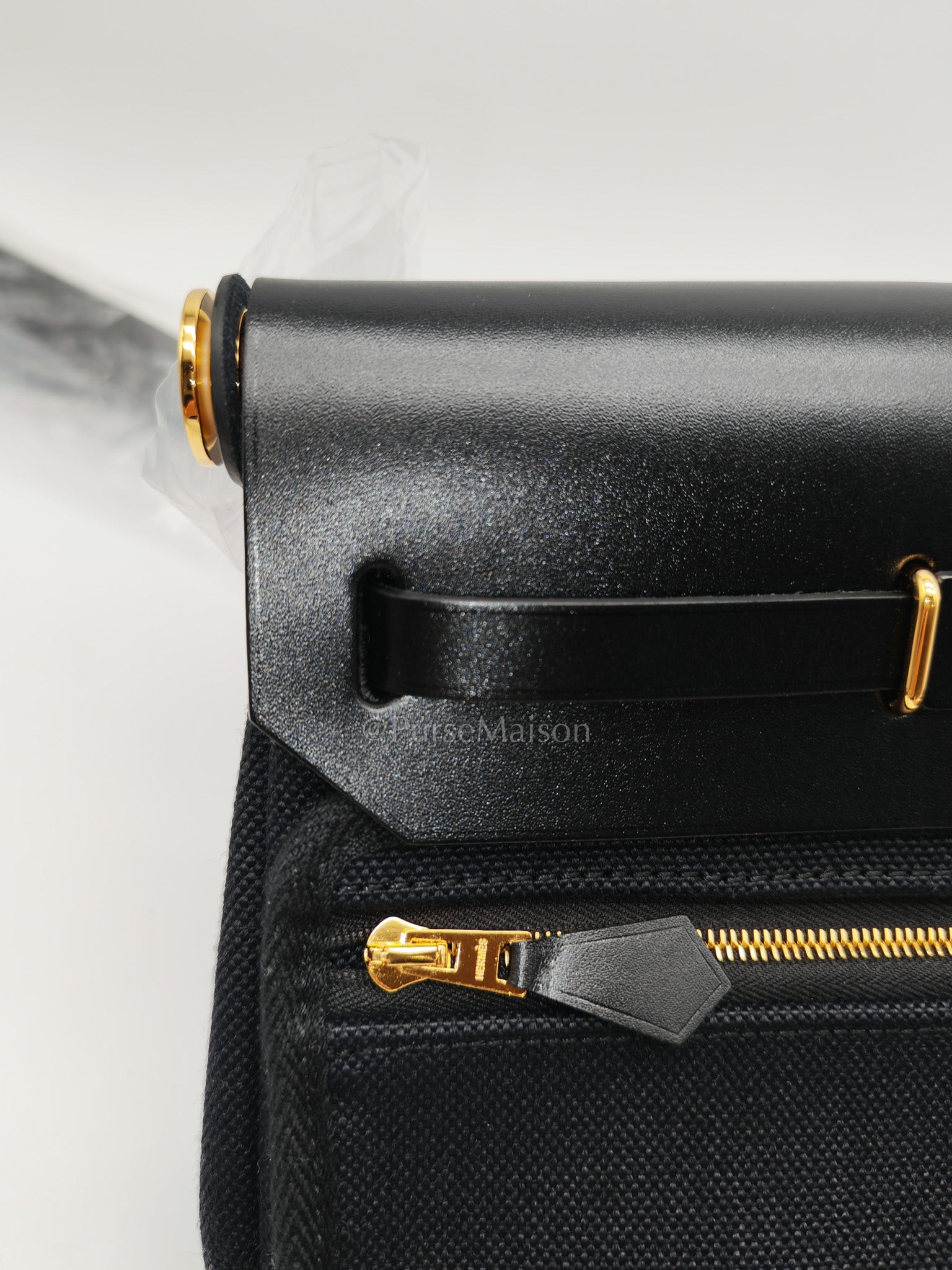 Mini Herbag Zip 20 Black Toile Miliotaire/Vache Hunter Canvas Crossbody Bag Stamp K (2025)