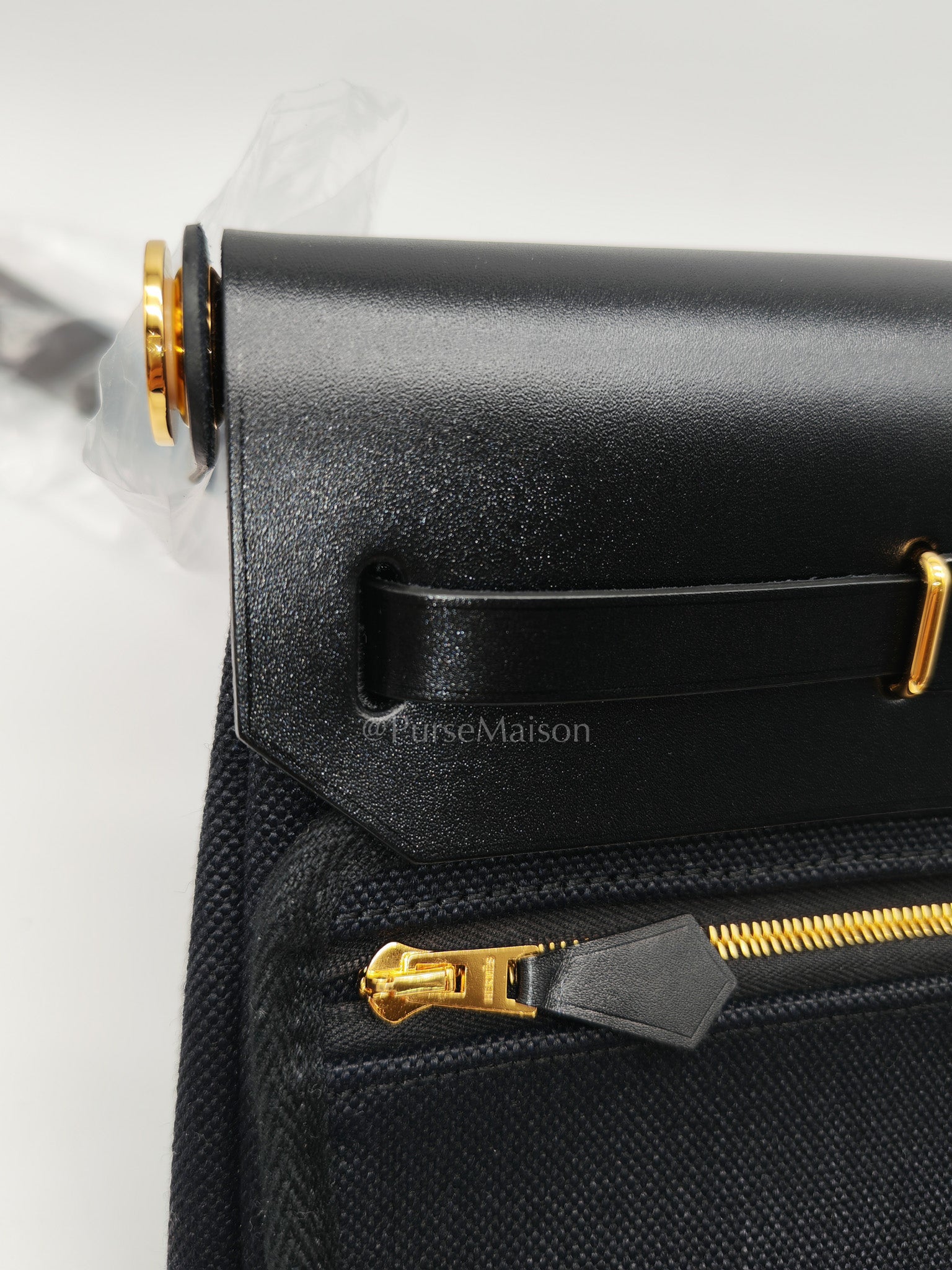 Mini Herbag Zip 20 Black Toile Miliotaire/Vache Hunter Canvas Crossbody Bag Stamp K (2025)