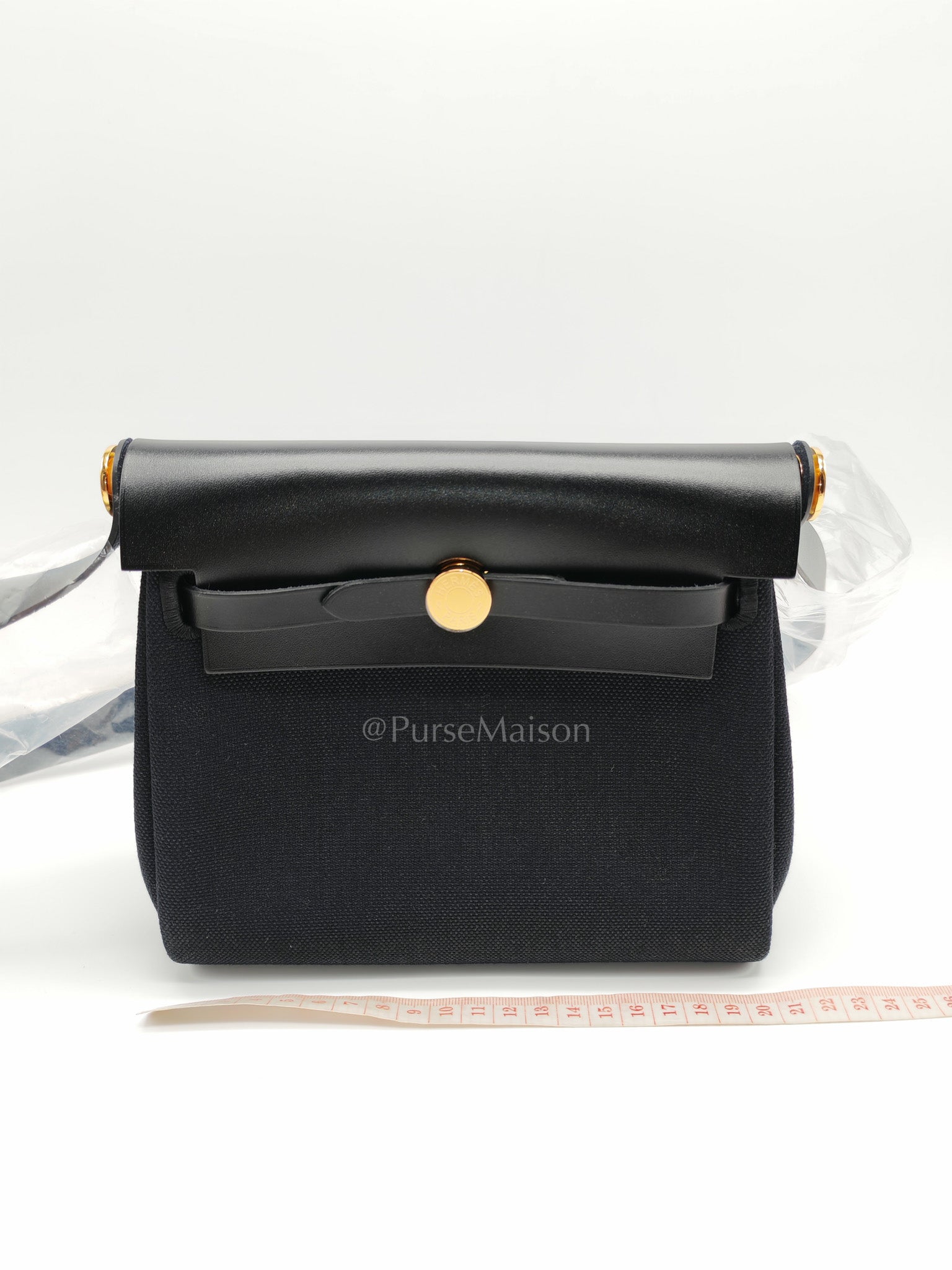 Mini Herbag Zip 20 Black Toile Miliotaire/Vache Hunter Canvas Crossbody Bag Stamp K (2025)