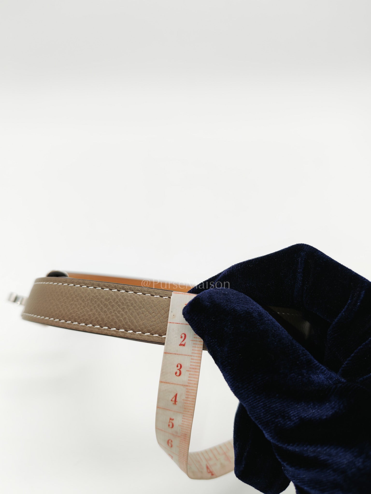 Kelly Belt in Etoupe Epsom Leather and Palladium Hardware Stamp G (2026)