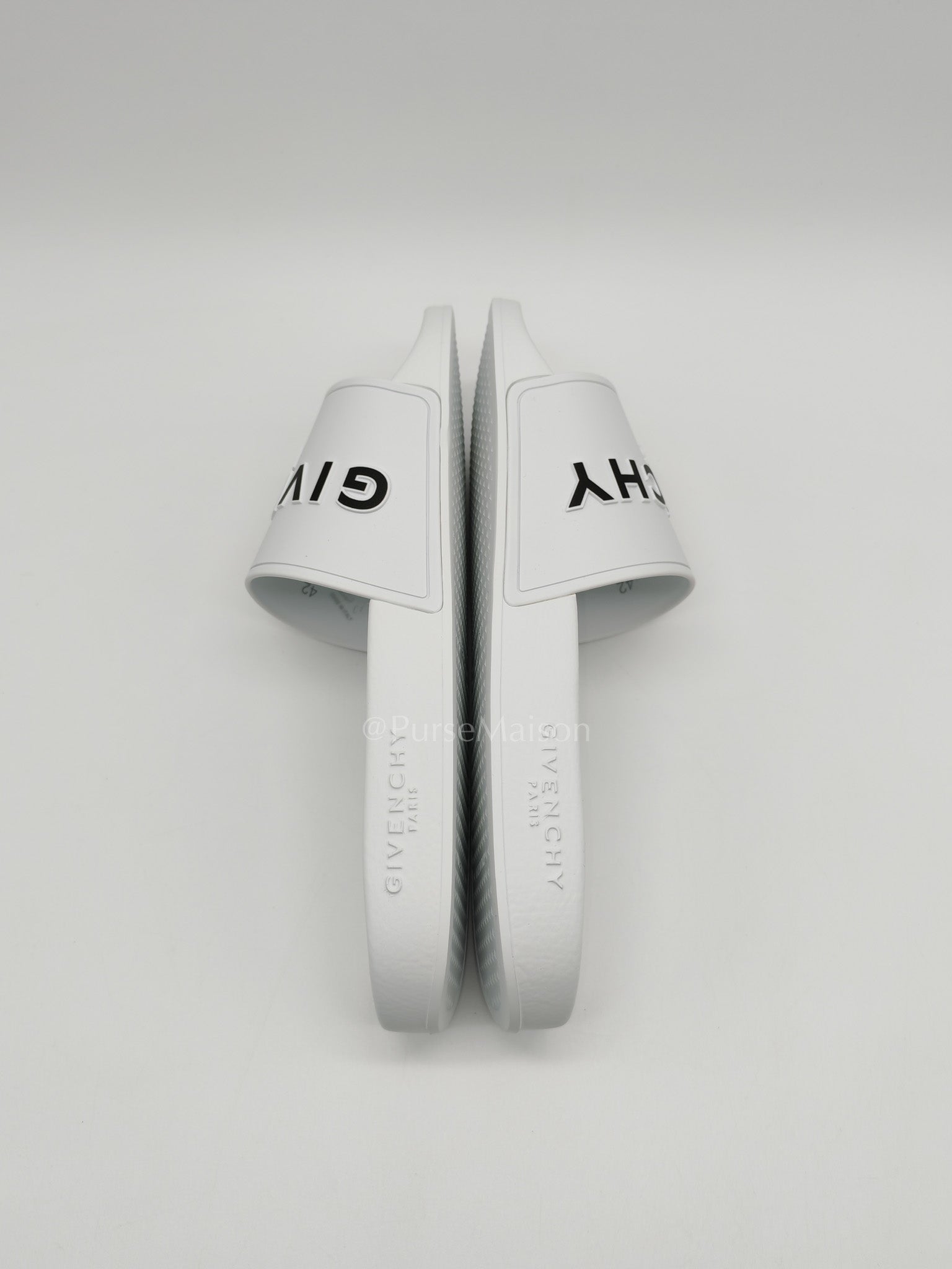 White Rubber Givenchy Pool Slides Size 42 EU (28.5 cm)