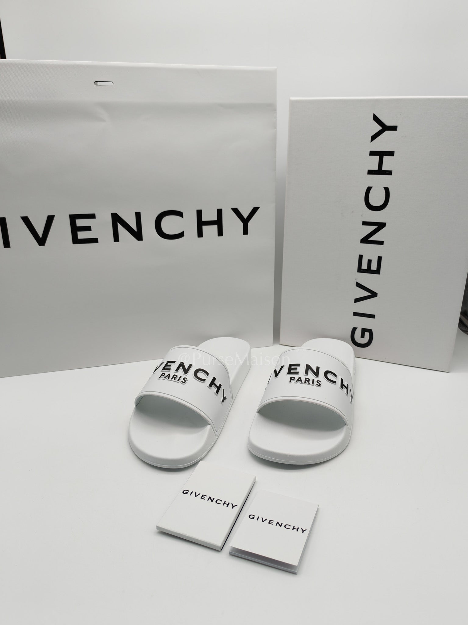 White Rubber Givenchy Pool Slides Size 42 EU (28.5 cm)