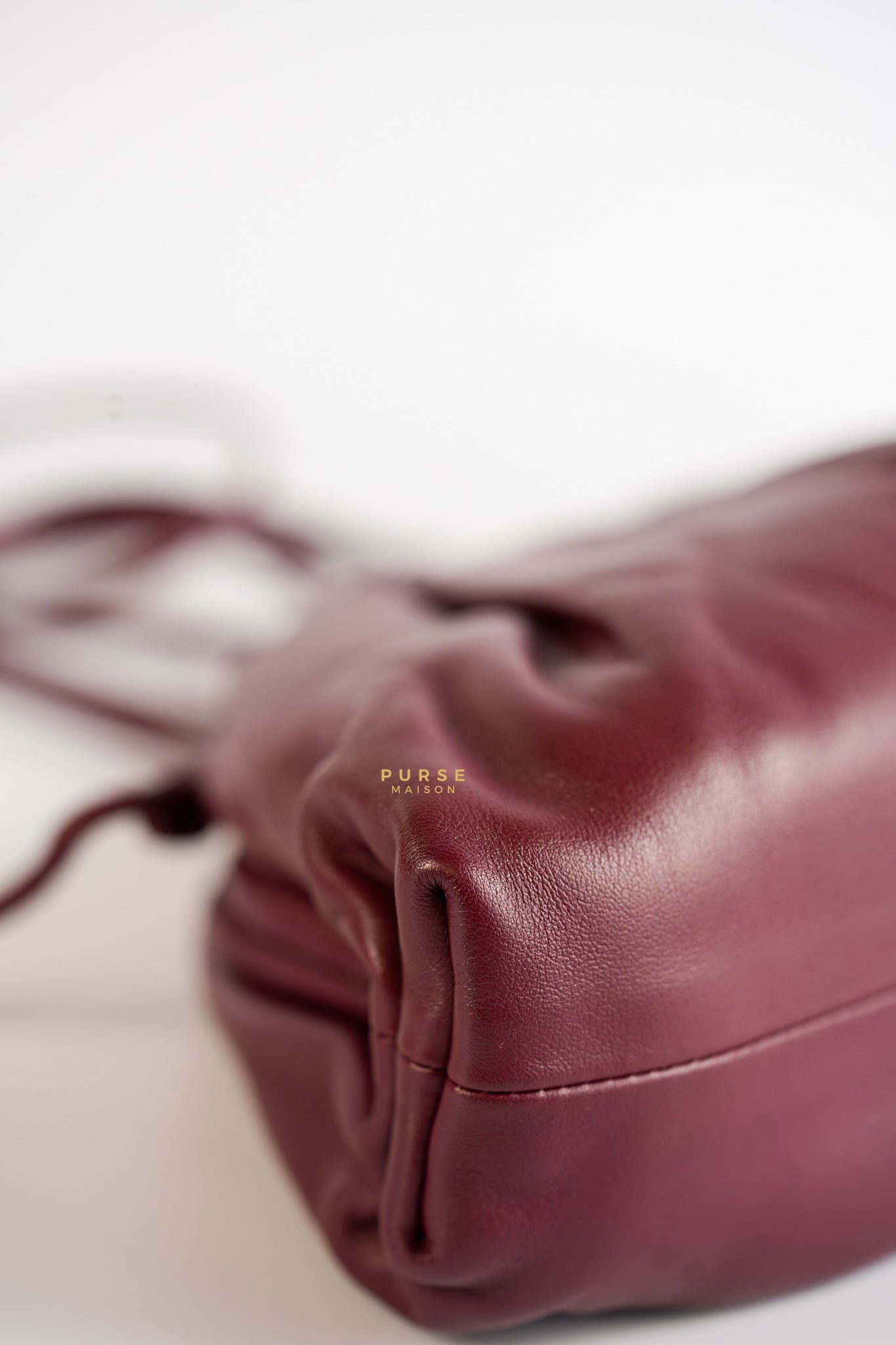 Pouch Leather Bag in Dark Red | Purse Maison Luxury Bags Shop