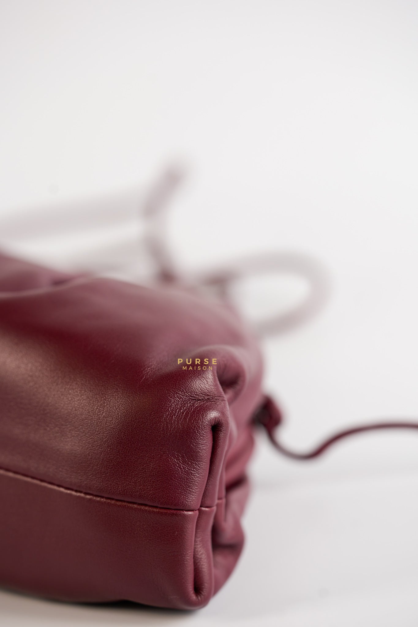 Pouch Leather Bag in Dark Red | Purse Maison Luxury Bags Shop