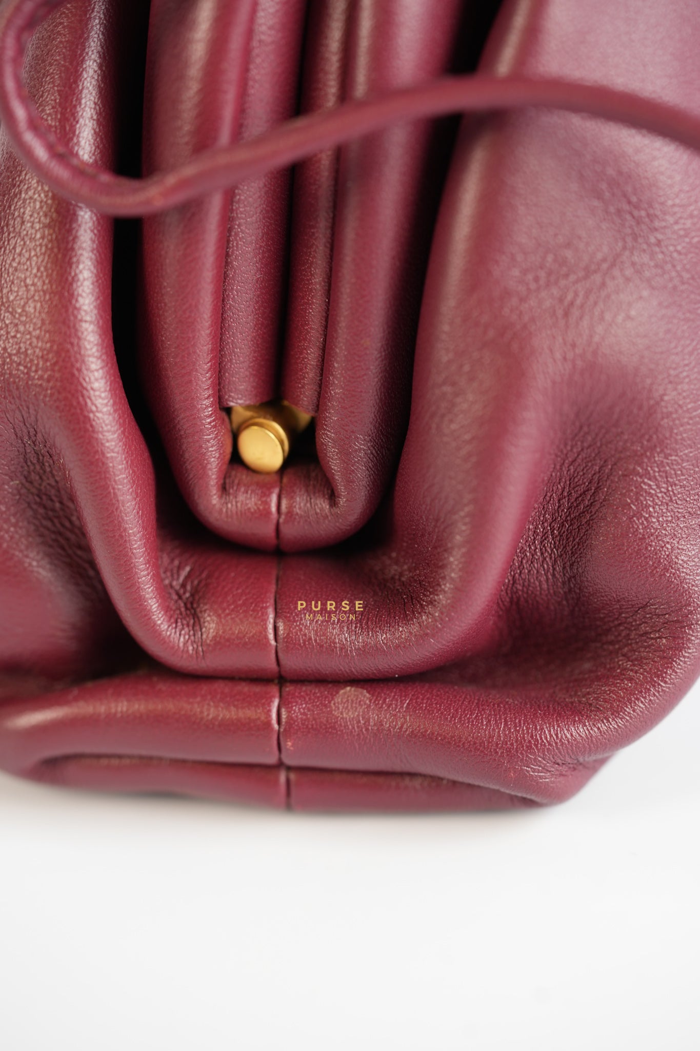 Pouch Leather Bag in Dark Red | Purse Maison Luxury Bags Shop