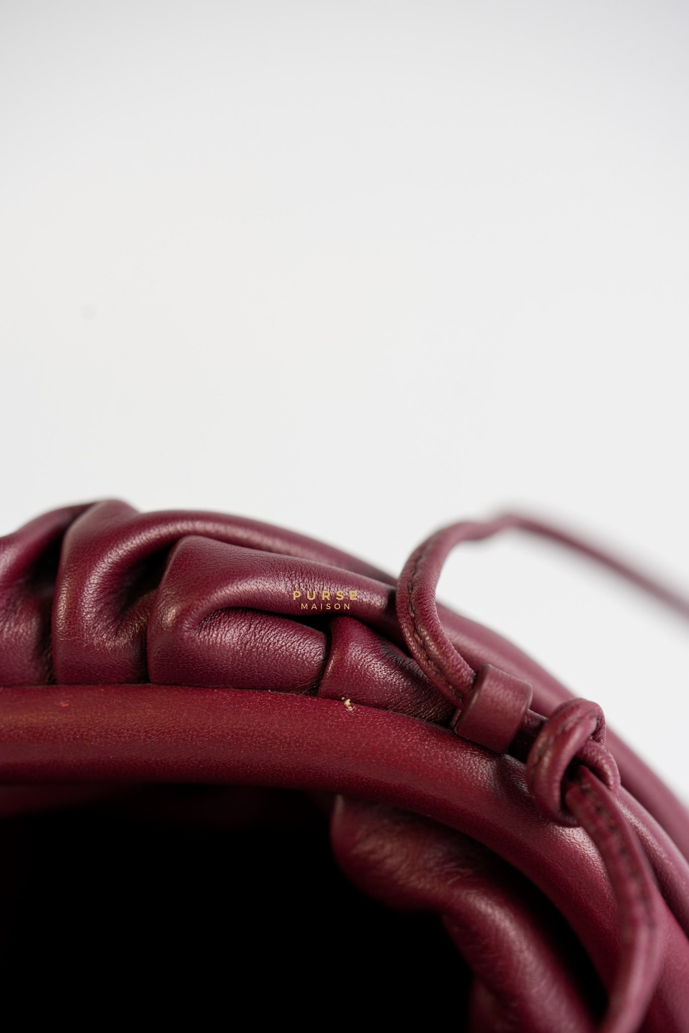 Pouch Leather Bag in Dark Red | Purse Maison Luxury Bags Shop