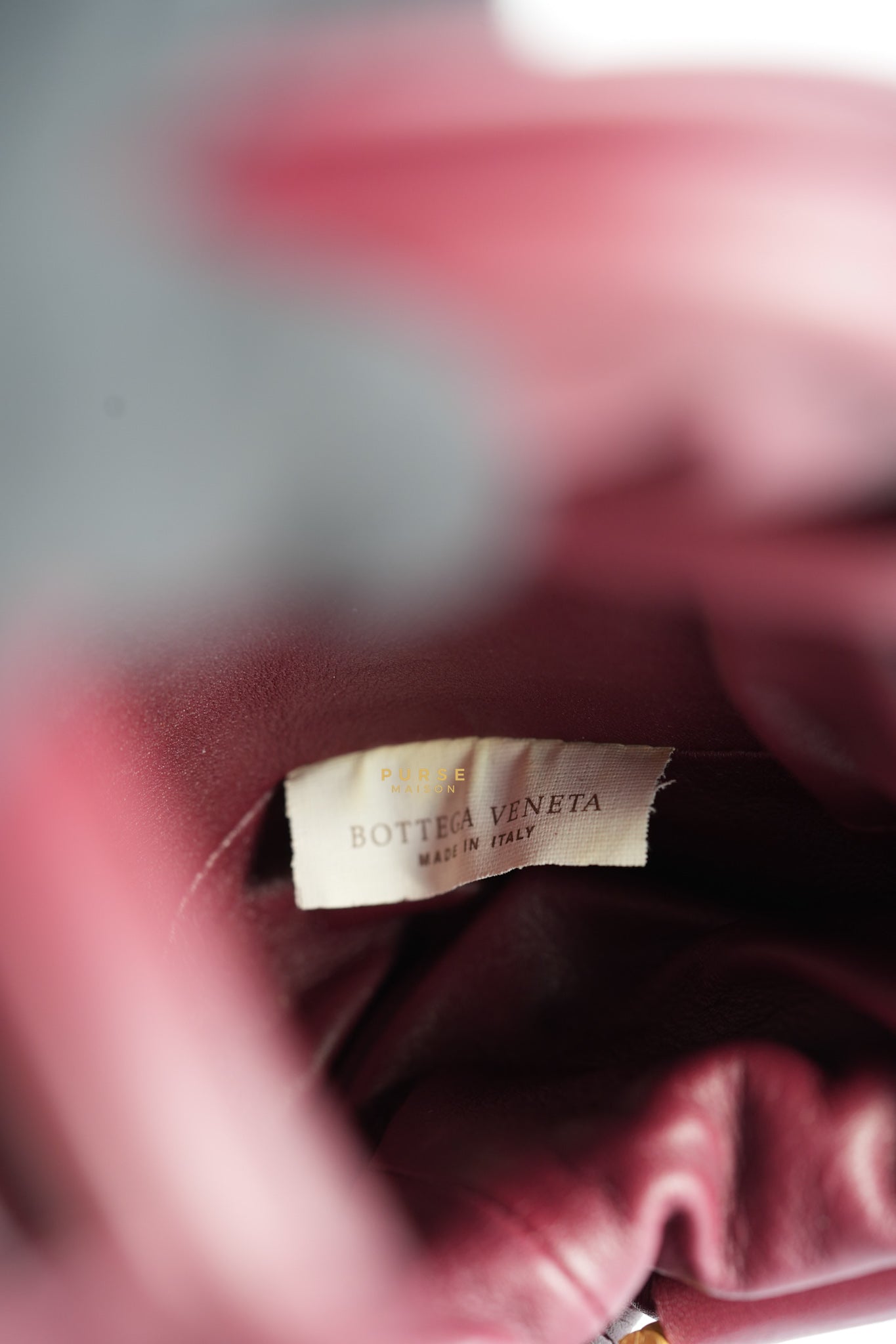 Pouch Leather Bag in Dark Red | Purse Maison Luxury Bags Shop