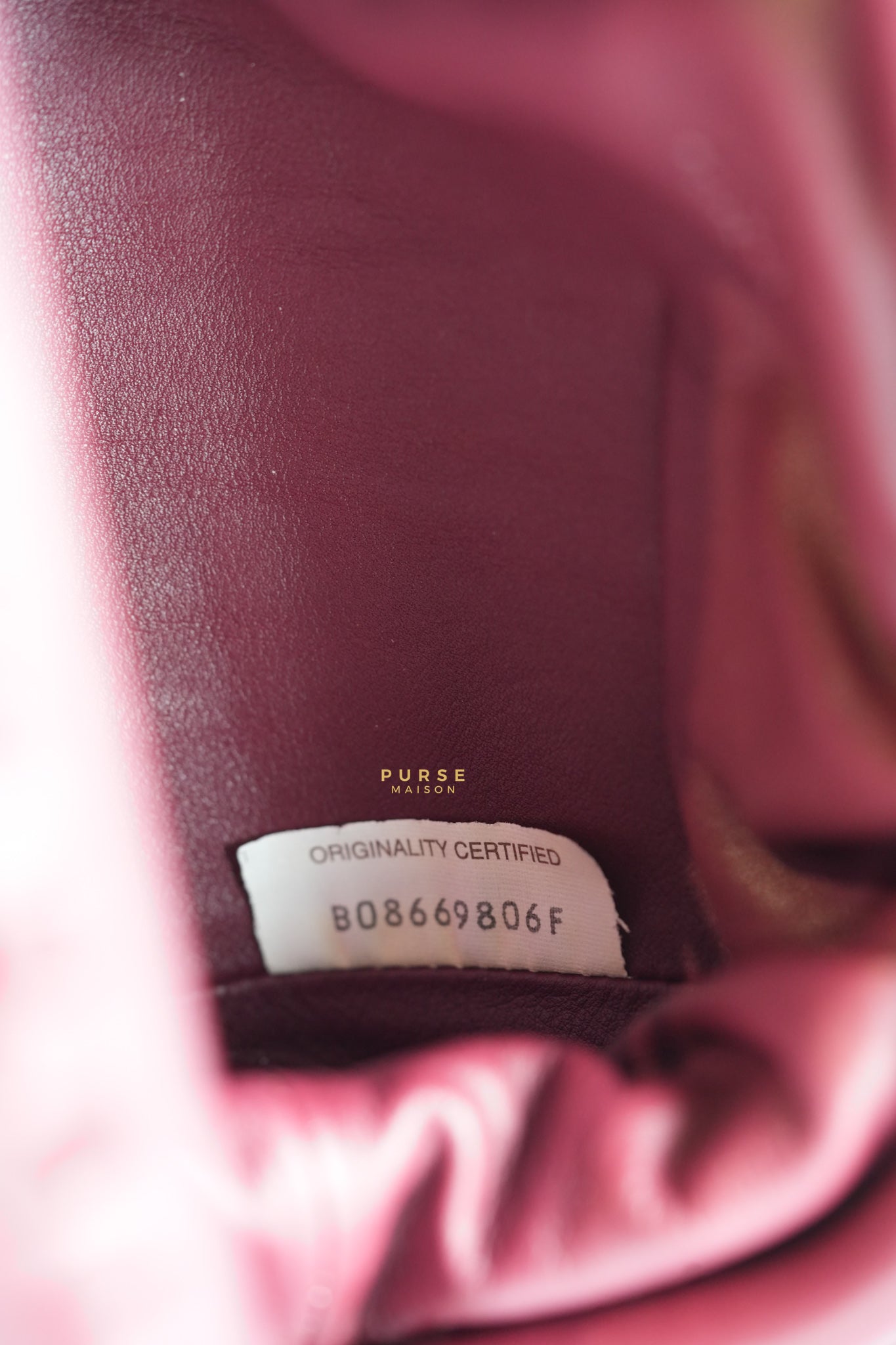 Pouch Leather Bag in Dark Red | Purse Maison Luxury Bags Shop