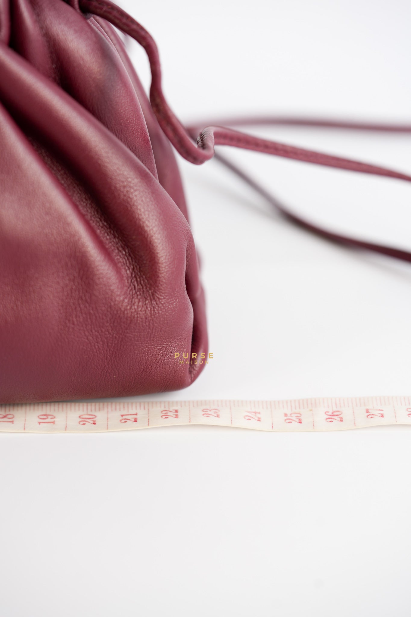 Pouch Leather Bag in Dark Red | Purse Maison Luxury Bags Shop