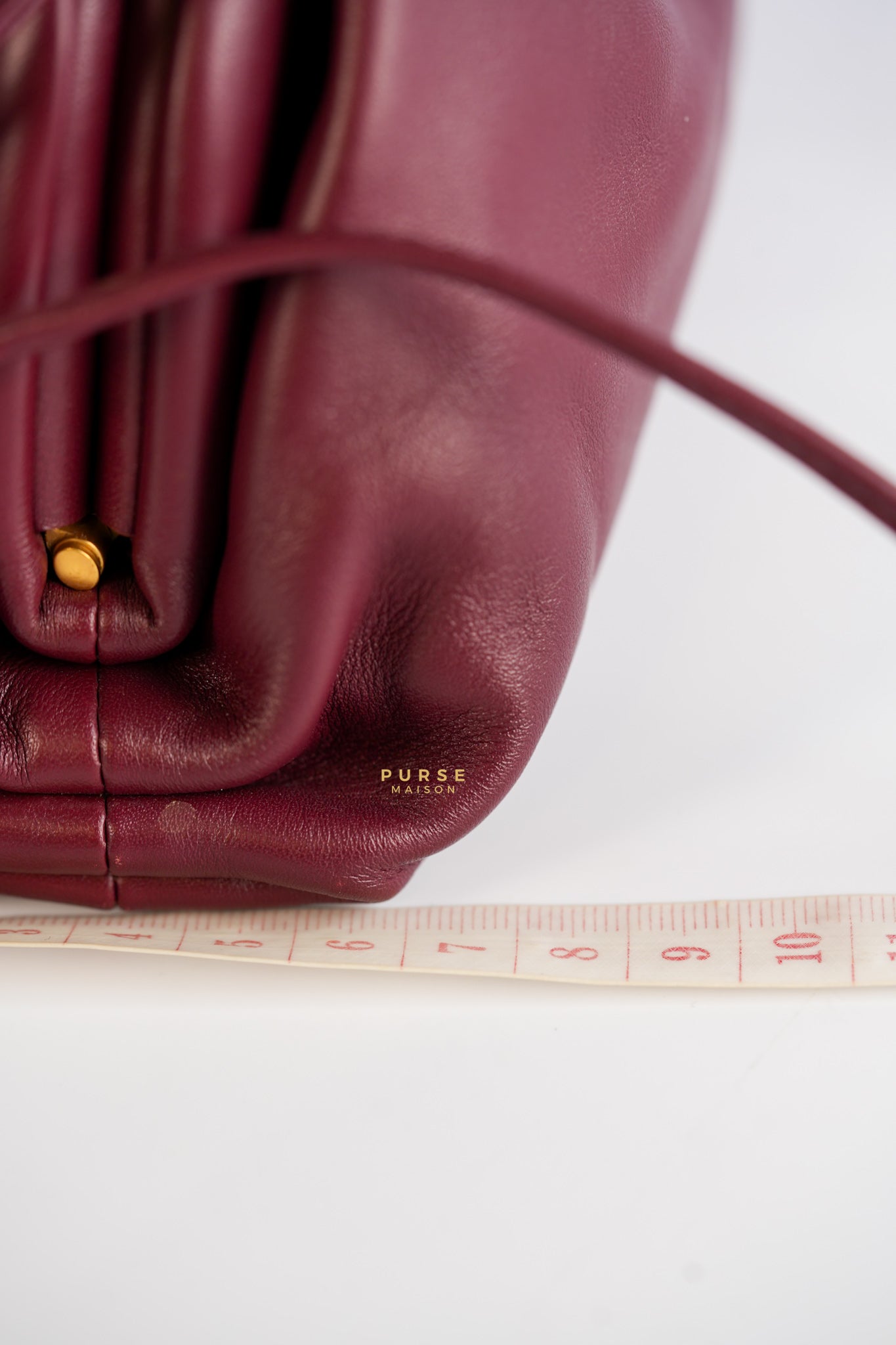 Pouch Leather Bag in Dark Red | Purse Maison Luxury Bags Shop