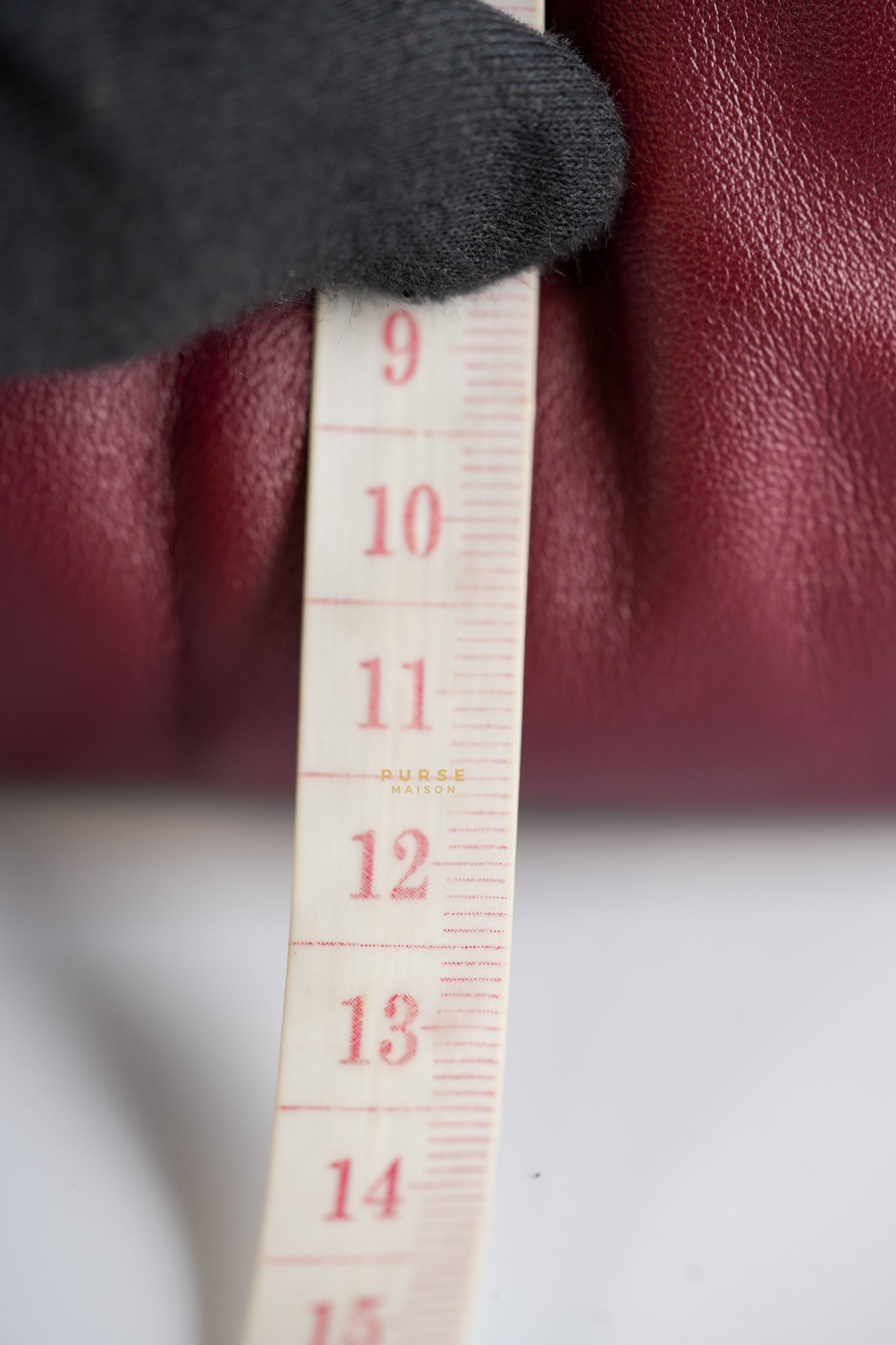 Pouch Leather Bag in Dark Red | Purse Maison Luxury Bags Shop