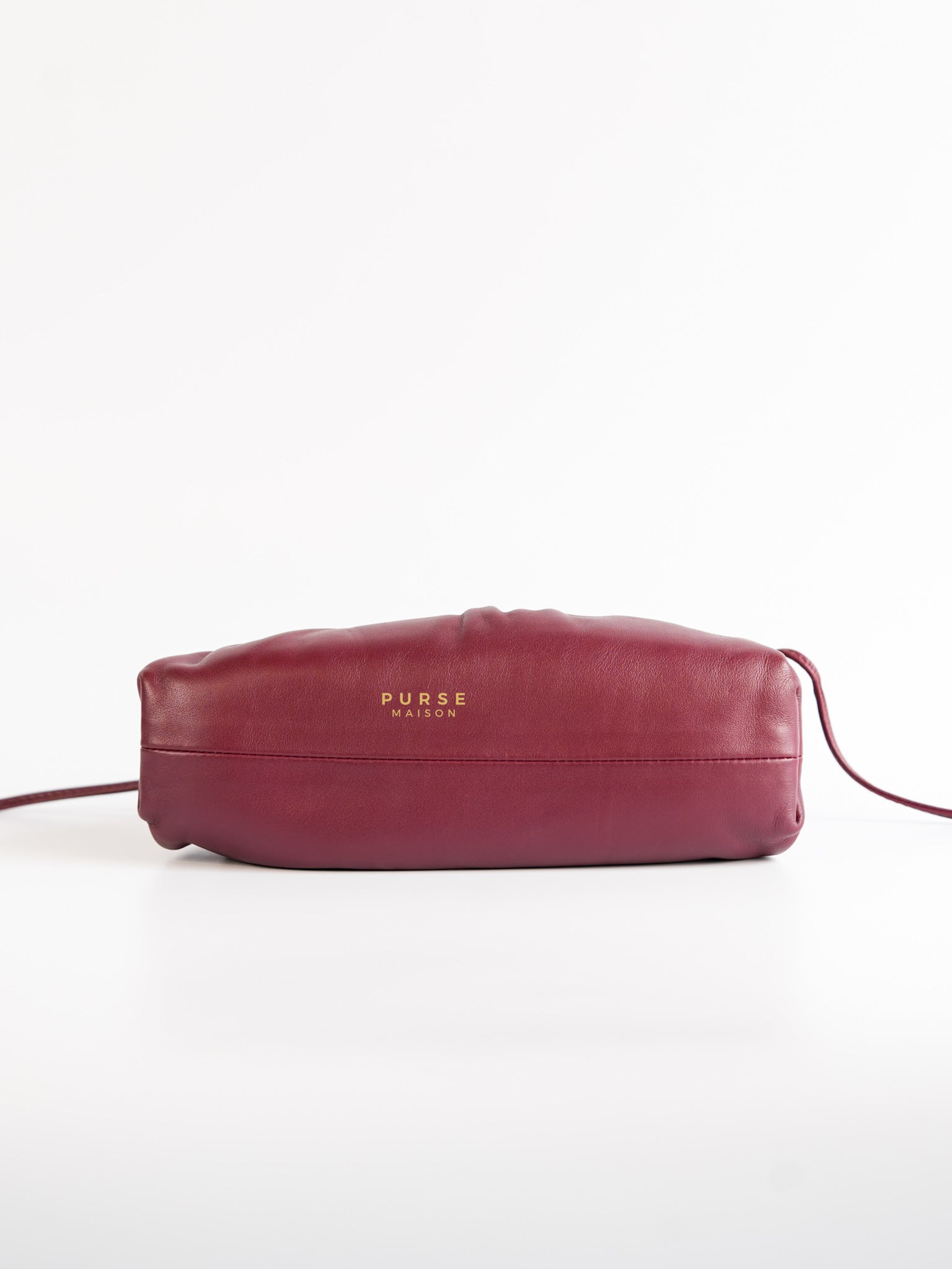 Pouch Leather Bag in Dark Red | Purse Maison Luxury Bags Shop
