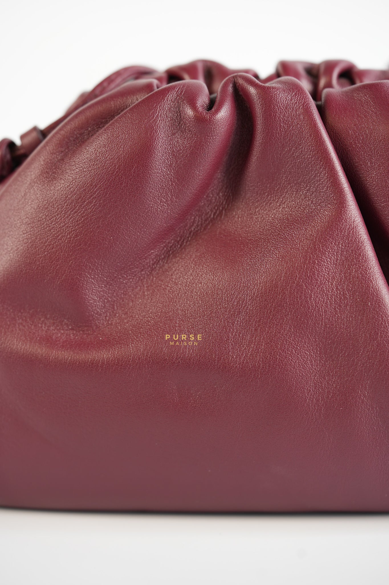 Pouch Leather Bag in Dark Red | Purse Maison Luxury Bags Shop